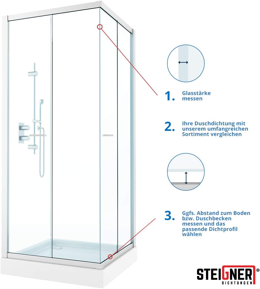 Detalle de STEIGNER UK08 joint pour paroi de douche 80 cm