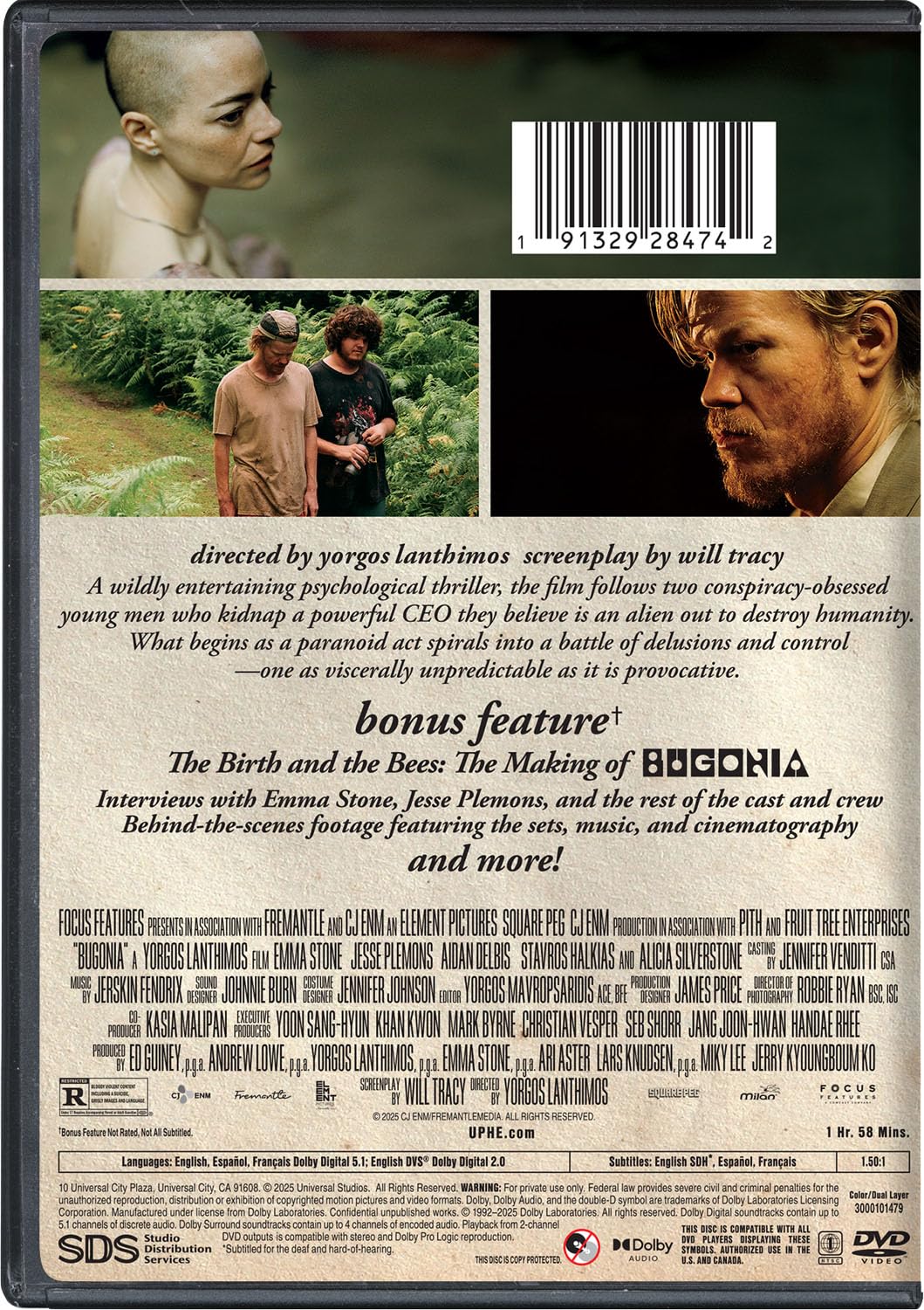 Detalle 1 de Bugonia 191329284742 Collector's Edition DVD, Psychological Thriller