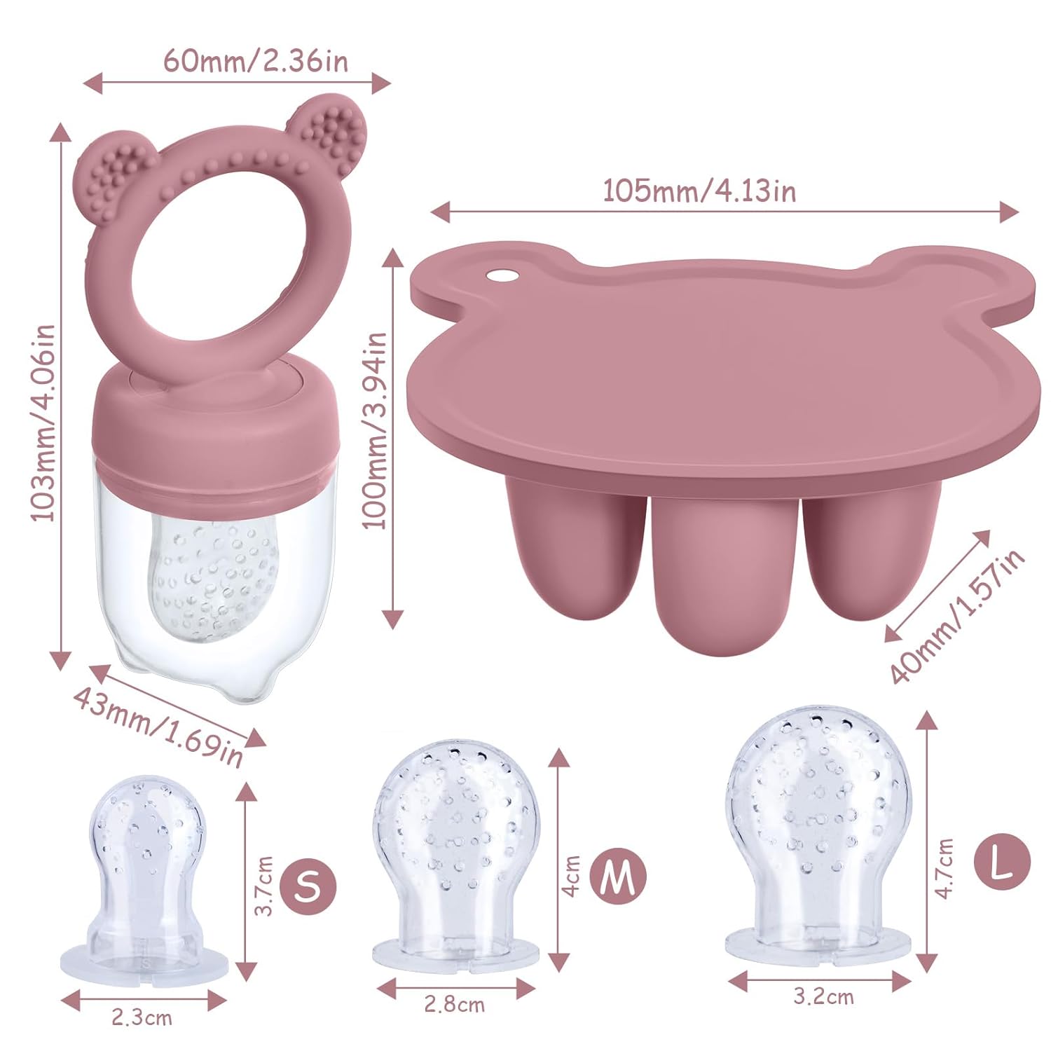 Thumbnail 1 de Aolso Fruchtsauger Baby – Silikon-Speicher-Set für Babynahrung in Eis-am-Stiel-Form