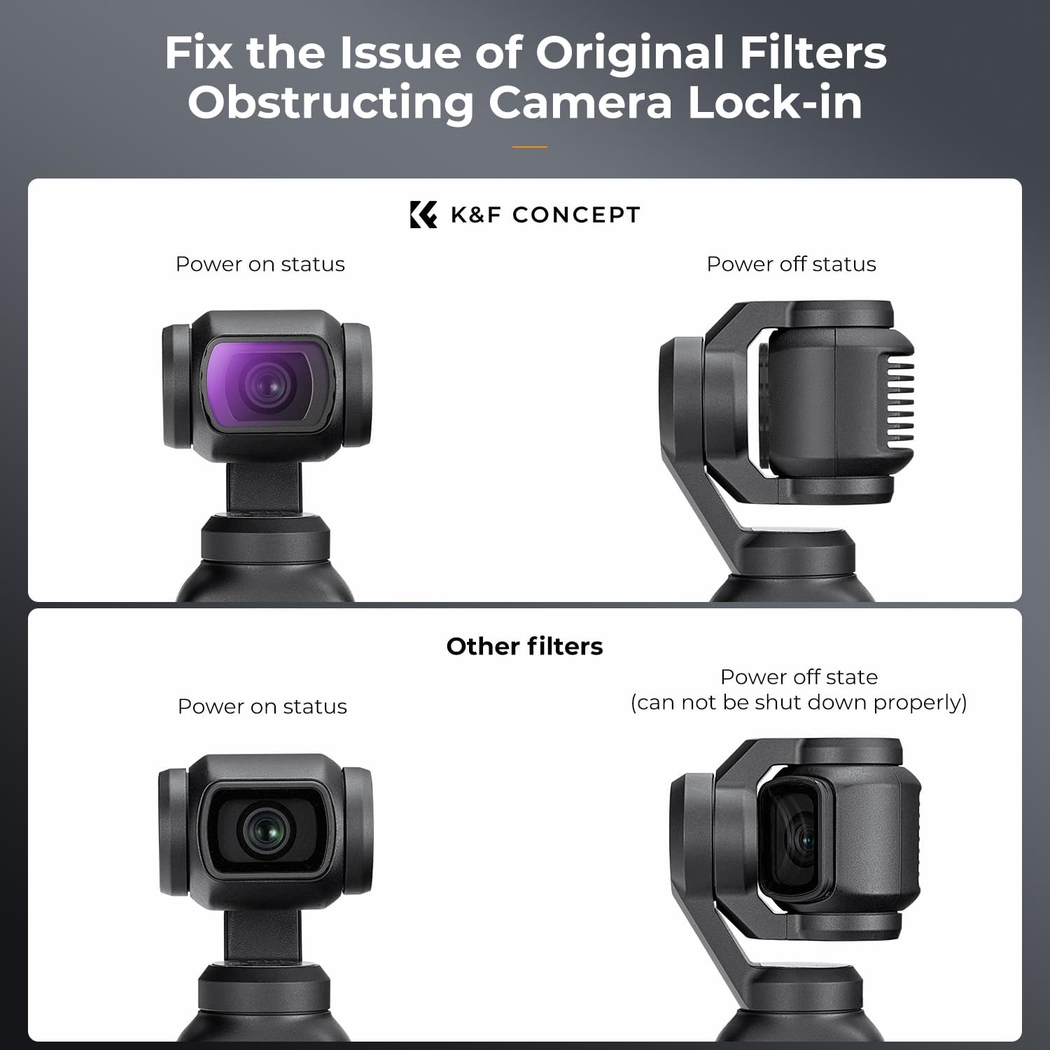 Thumbnail 3 de K&F CONCEPT magnetisches ND-Filter-Set für DJI Osmo Pocket 3 (ND4/ND8/ND16/ND32) – 4er Pack im Aluminiumrahmen