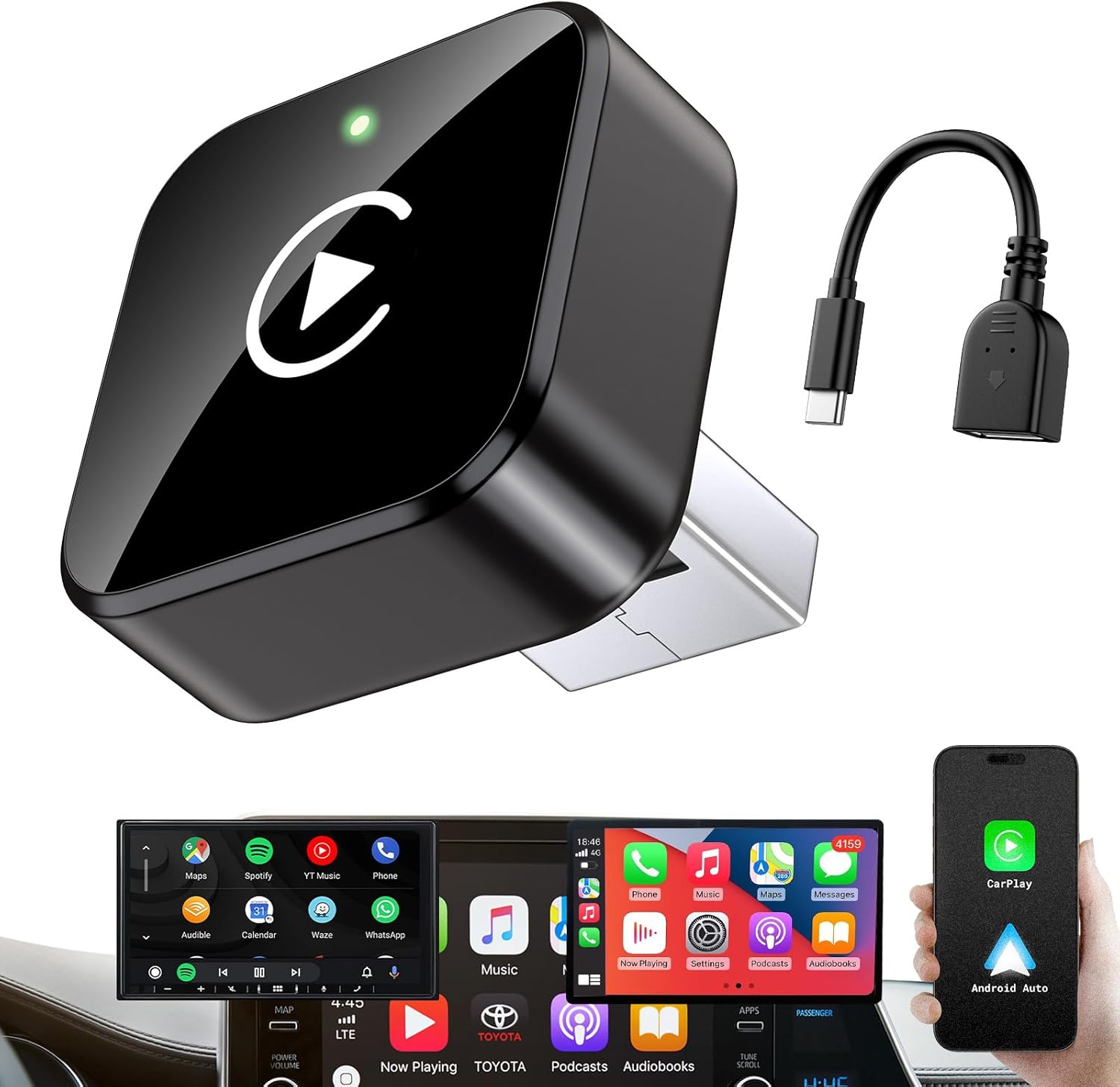 Detalle de iGENJUN Wireless CarPlay Adapter 2026