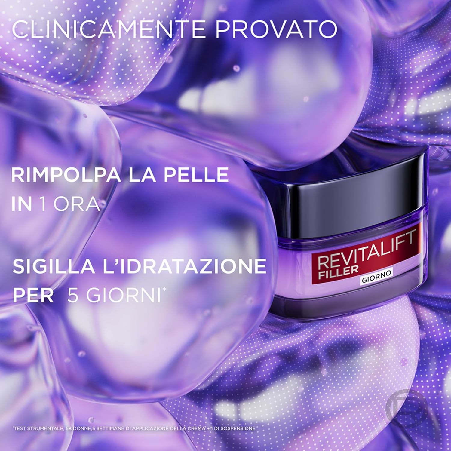 Detalle 2 de L'Oréal Paris Revitalift Filler Crema Viso Giorno – Azione Anti-Rughe, Pelle Rimpolpata a Lungo, 50 ml