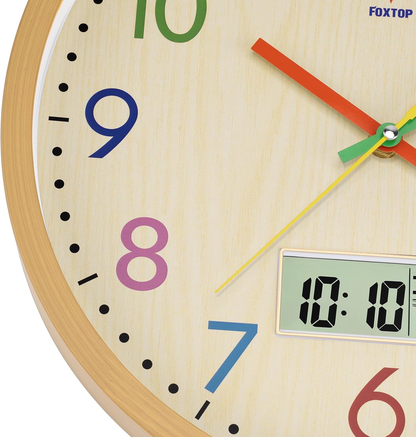 Thumbnail 4 de Foxtop horloge enfant apprentissage-2 kinderwandklok, stil, 30 cm, paars