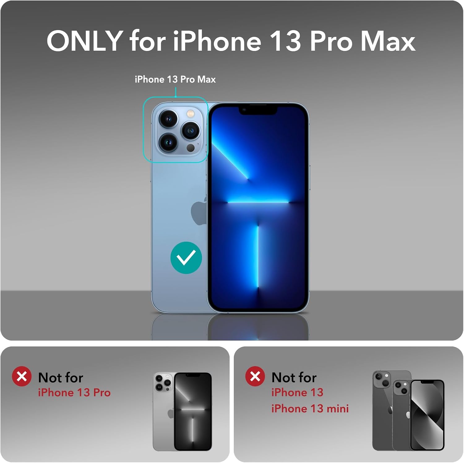 Detalle 2 de ESR Hybrid Case with HaloLock for iPhone 13 Pro Max (Magnetic Wireless Charging, Clear)