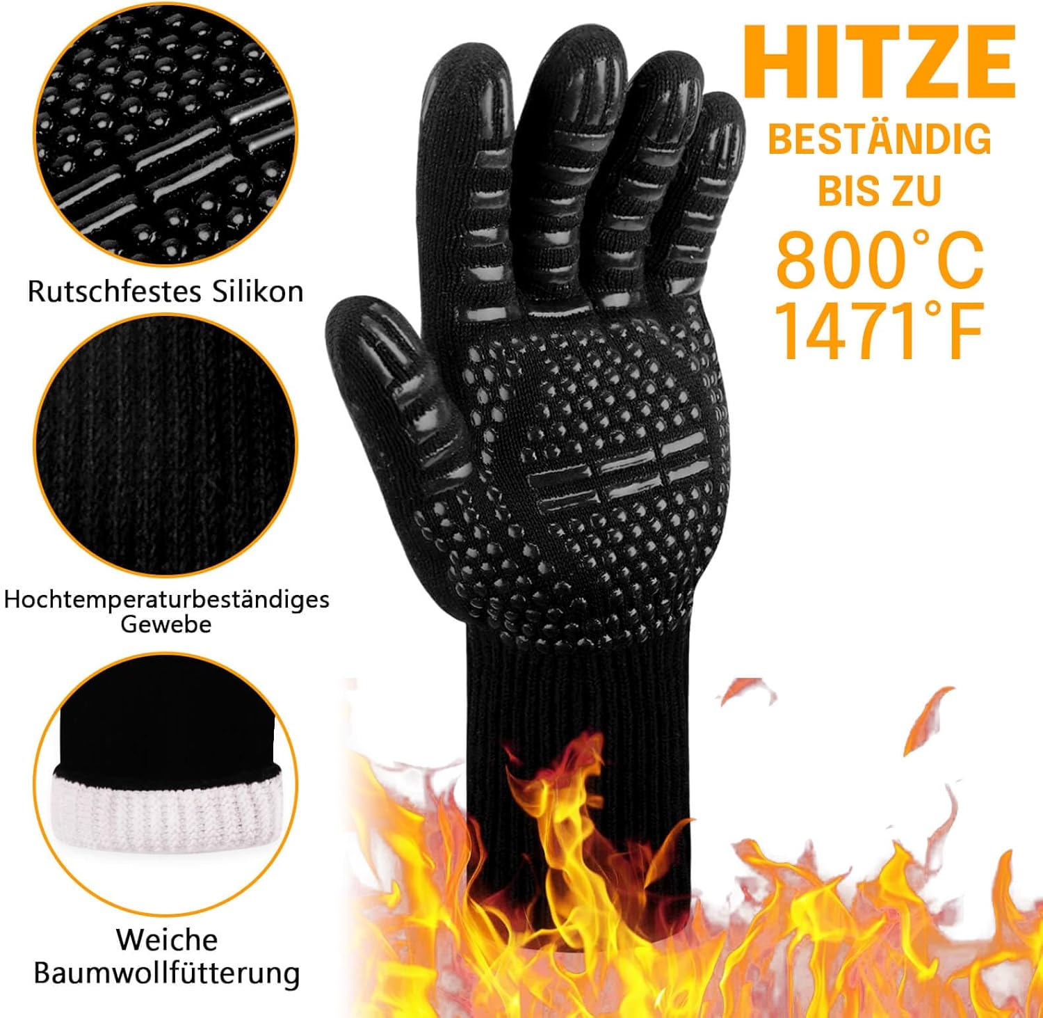 Detalle 2 de Reinalin Grillhandschuhe 800°C