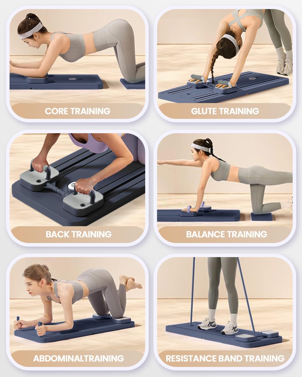 Thumbnail 6 de Rantizon Ab Roller Board Pilates Board for full-body ab workouts with timer, anti-slip base and foldable design