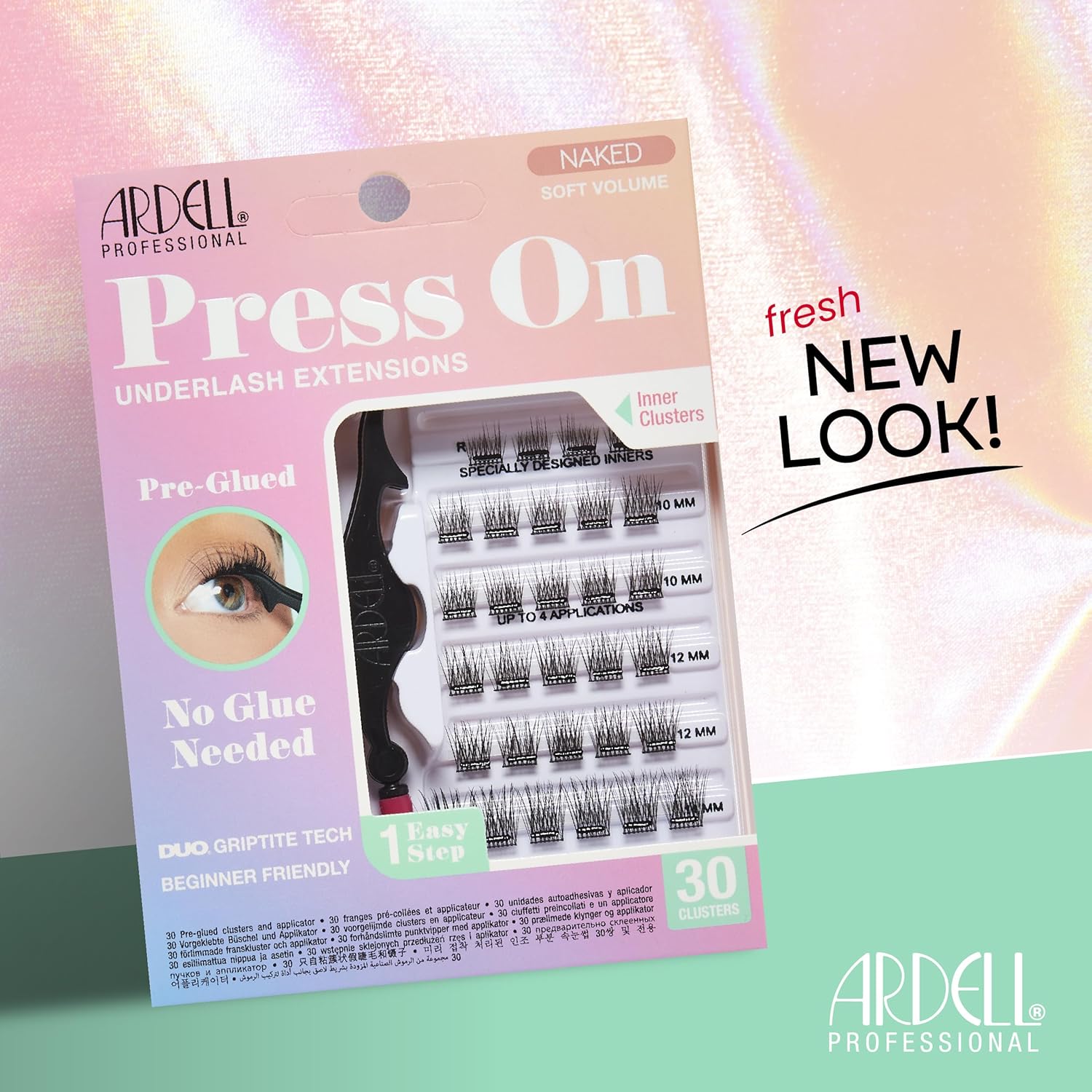 Thumbnail 1 de Ardell Naked Press On Pre-Glued Underlash Eyelash Extensions – Soft Volume Cluster Kit