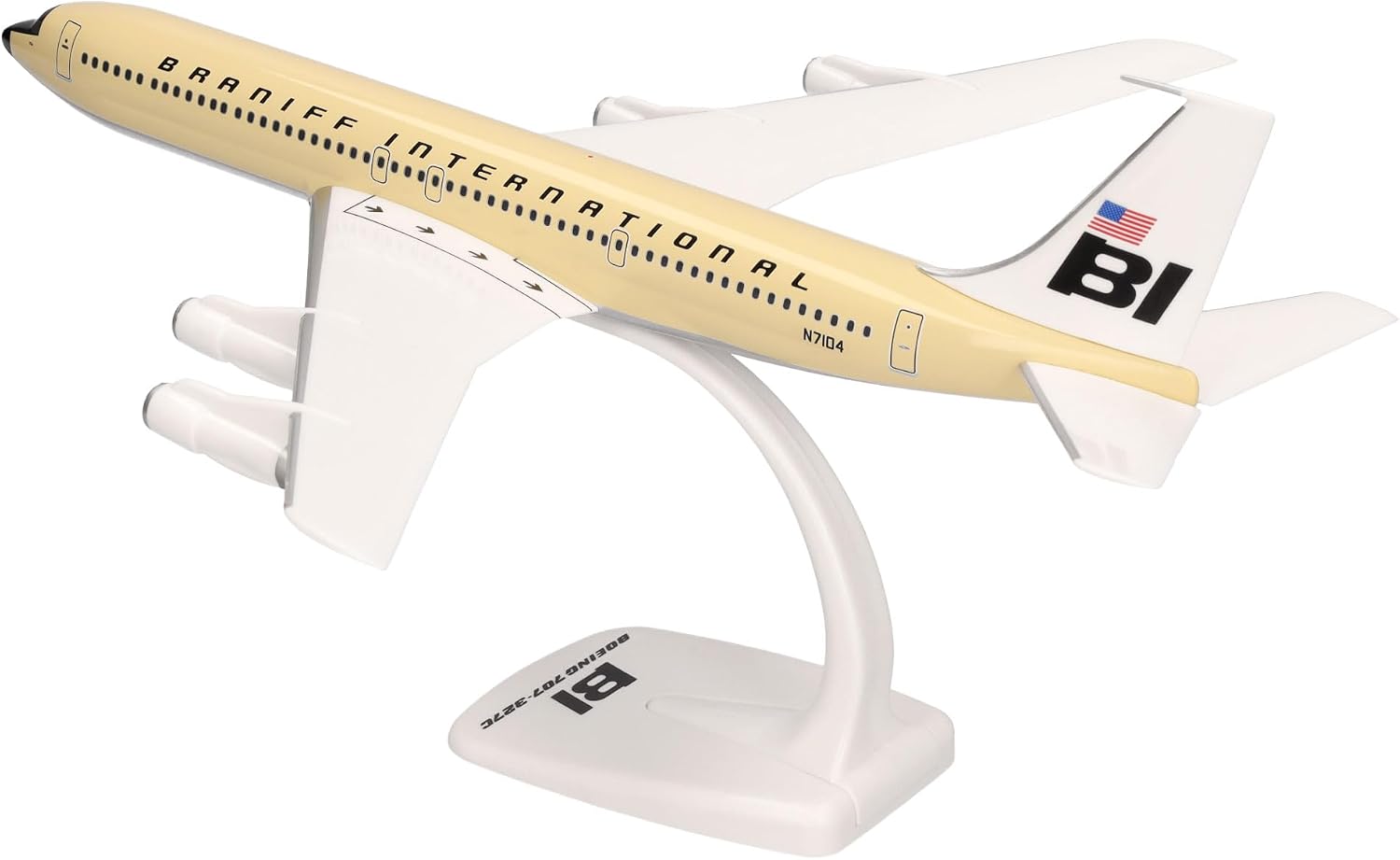 Detalle 1 de Herpa Boeing 707-320 Braniff International – model samolotu SnapFit 1:144