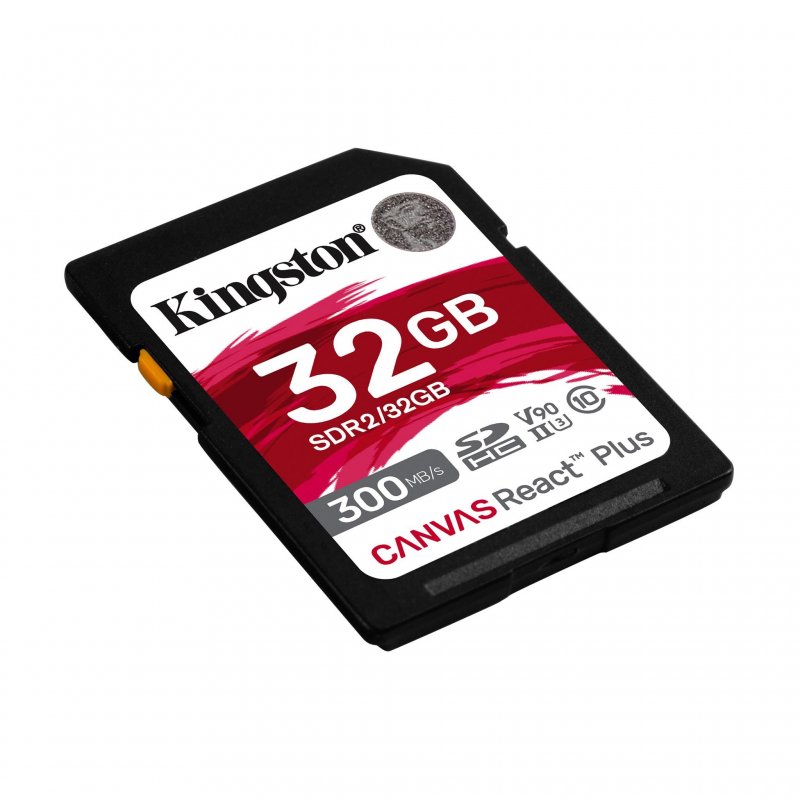 Detalle 1 de Kingston Canvas React Plus 32GB SD UHS-II Clase 10 (U3/V90)