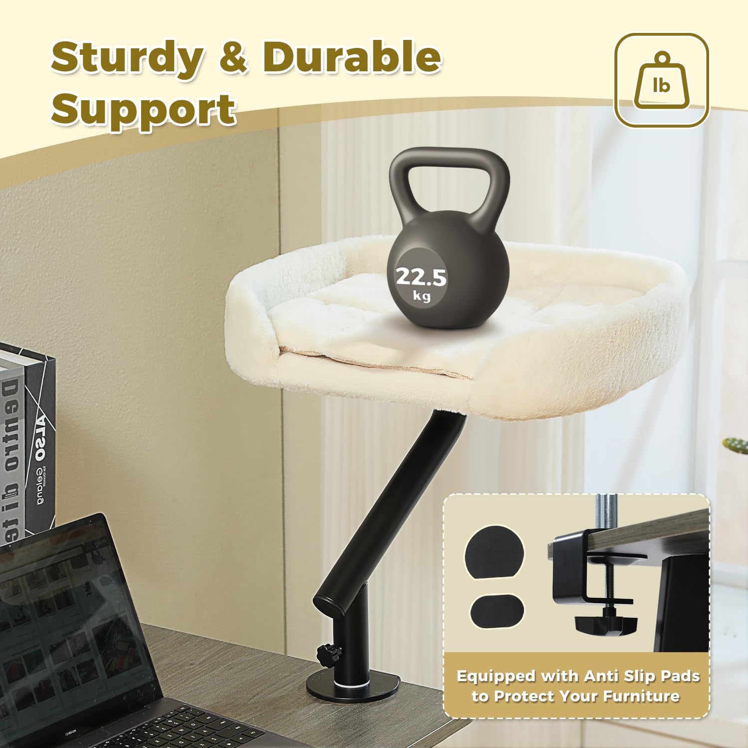 Thumbnail 6 de PAWZ Road Cat Desk Bed: 360° Rotatable, Supports Up to 50 lbs