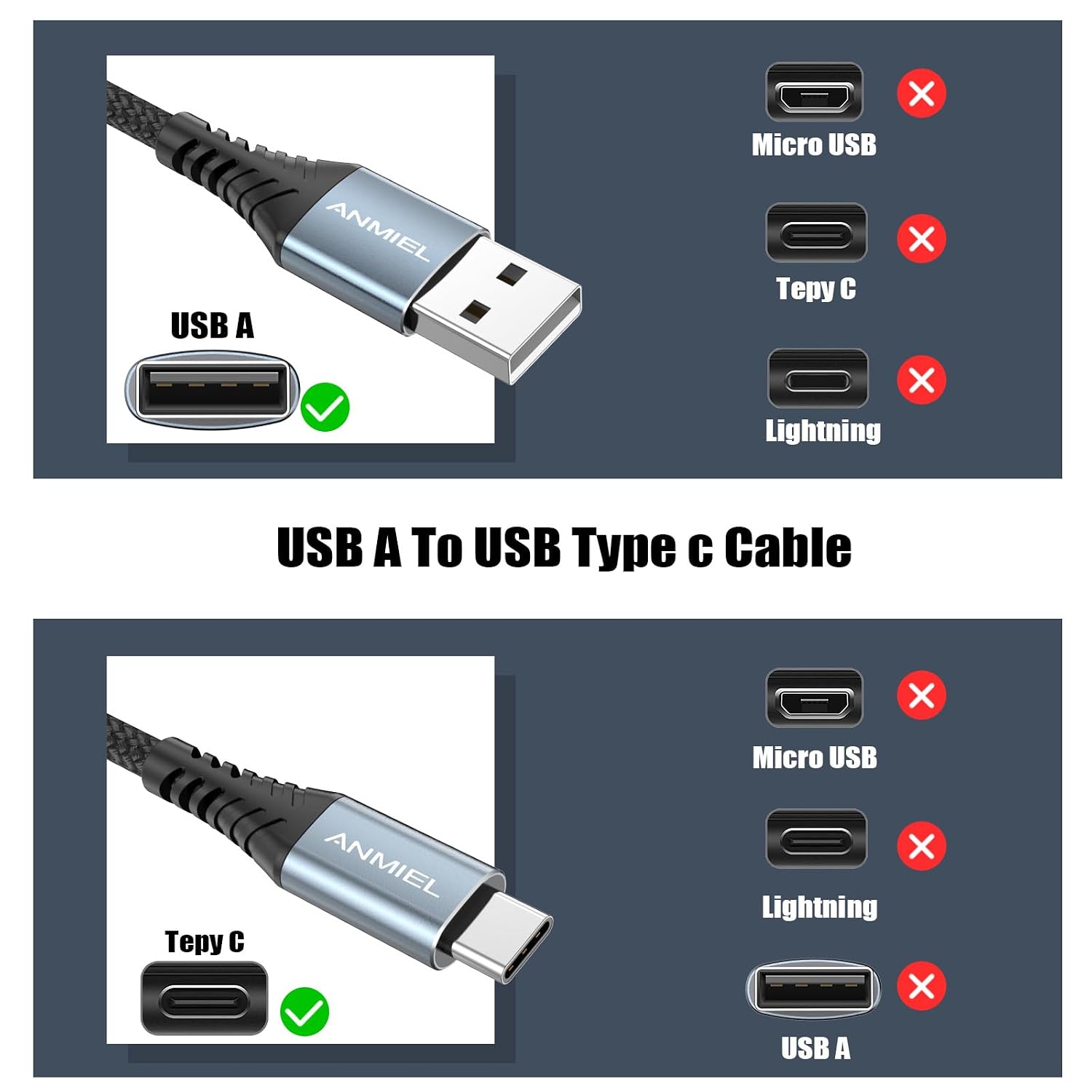 Thumbnail 1 de USB Type-C 5M fast charging cable