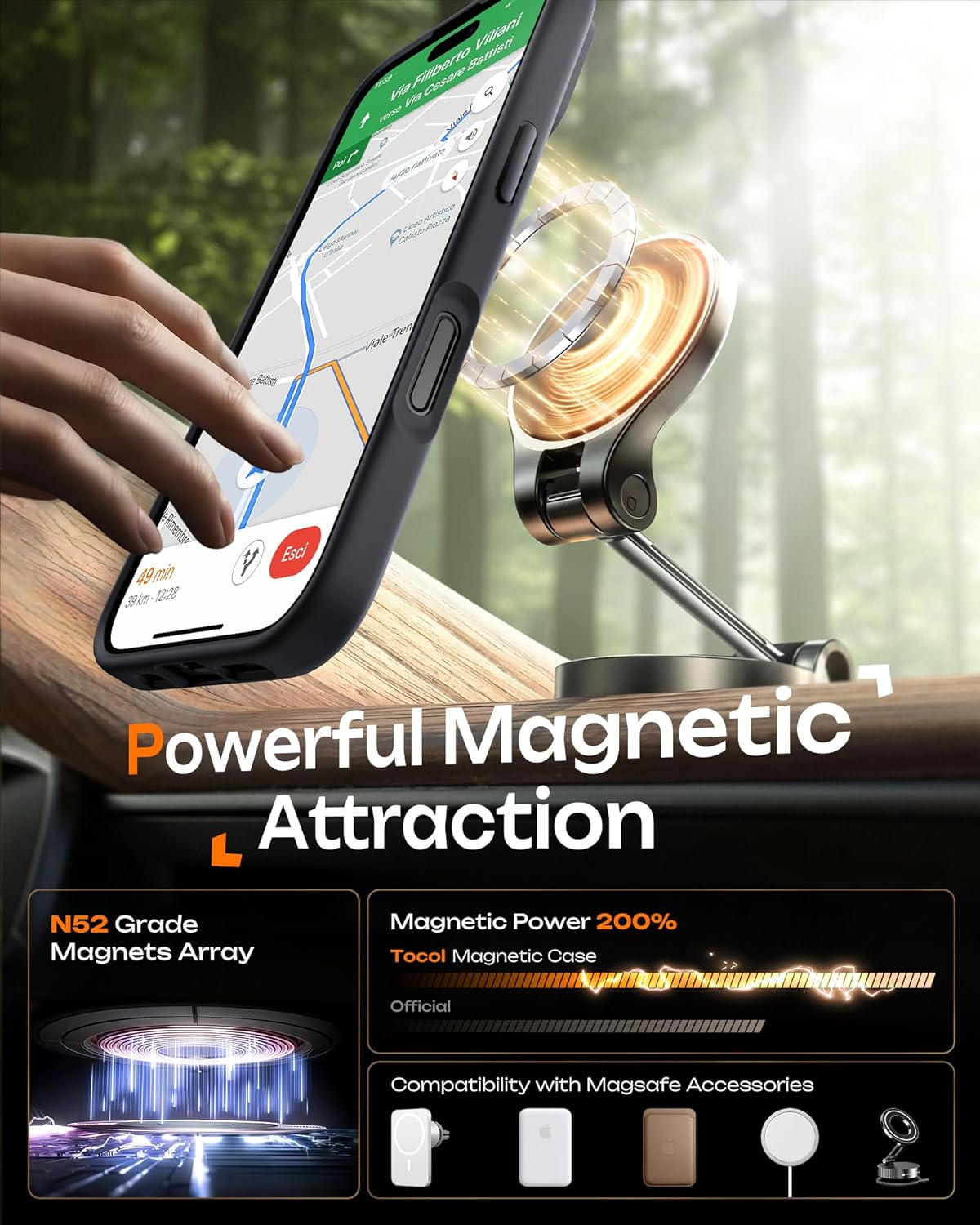 Thumbnail 3 de TOCOL iPhone 17 magnetic case with MagSafe