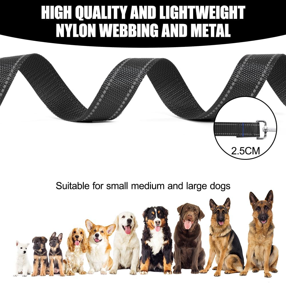 Detalle de Adiwo 2M Guinzaglio Addestramento per Cani: doppia compressione di controllo, riflettente e 360°