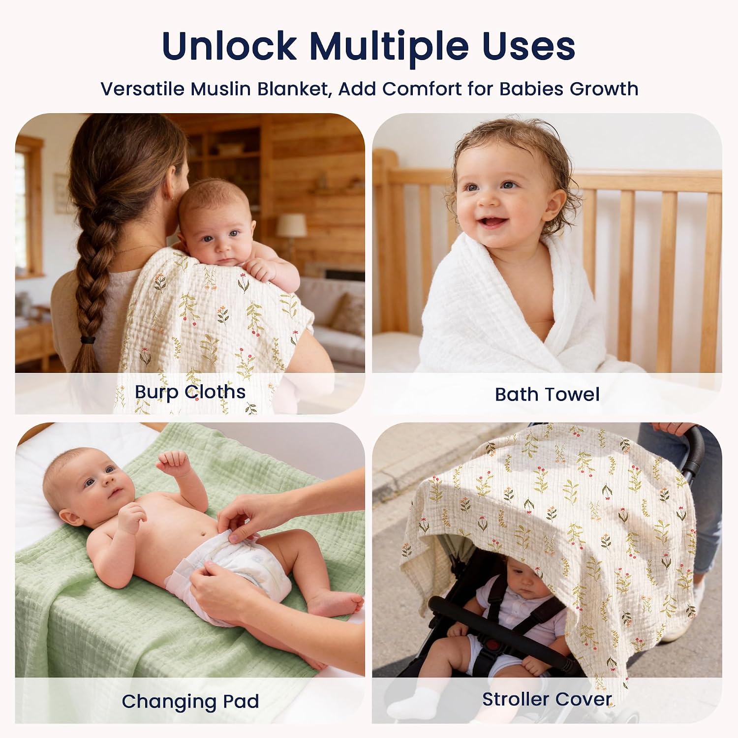 Thumbnail 4 de EXQ Home Muslin Swaddle Blankets, Cotton