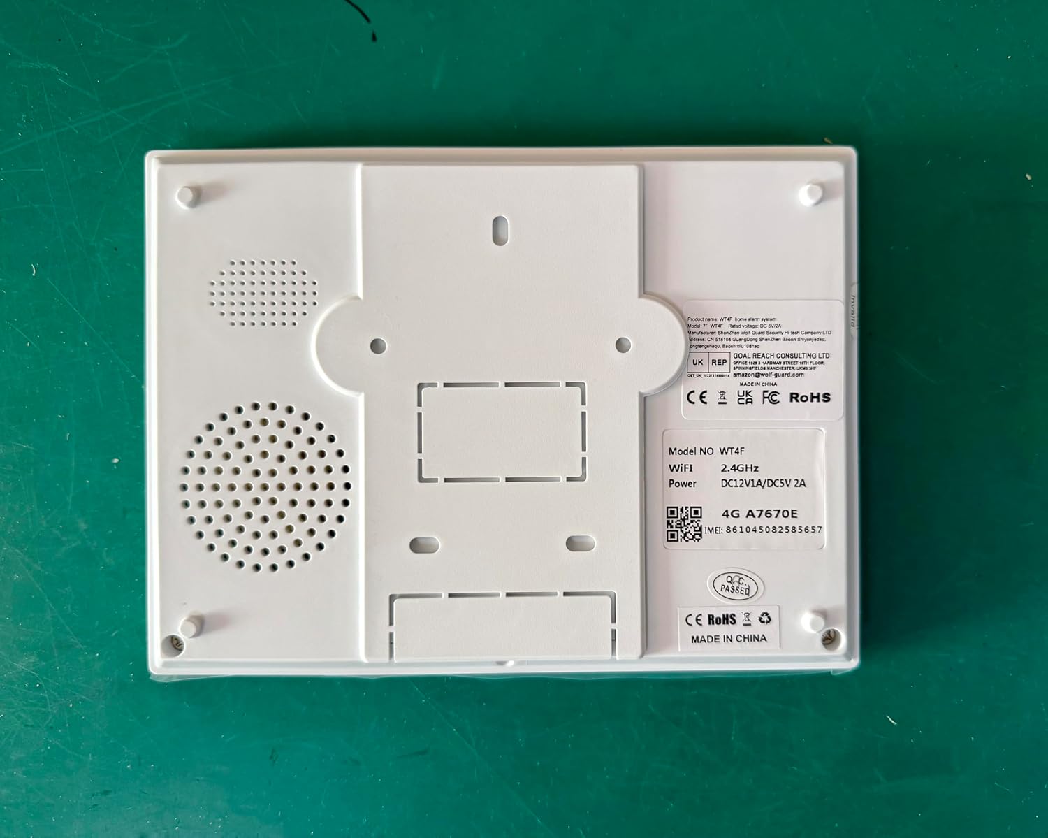 Detalle de Wolf Guard WT4F-W06 Allarme domestico 4G + WiFi touchscreen da 7" con sirena solare 110 dB e rilevatore di movimento