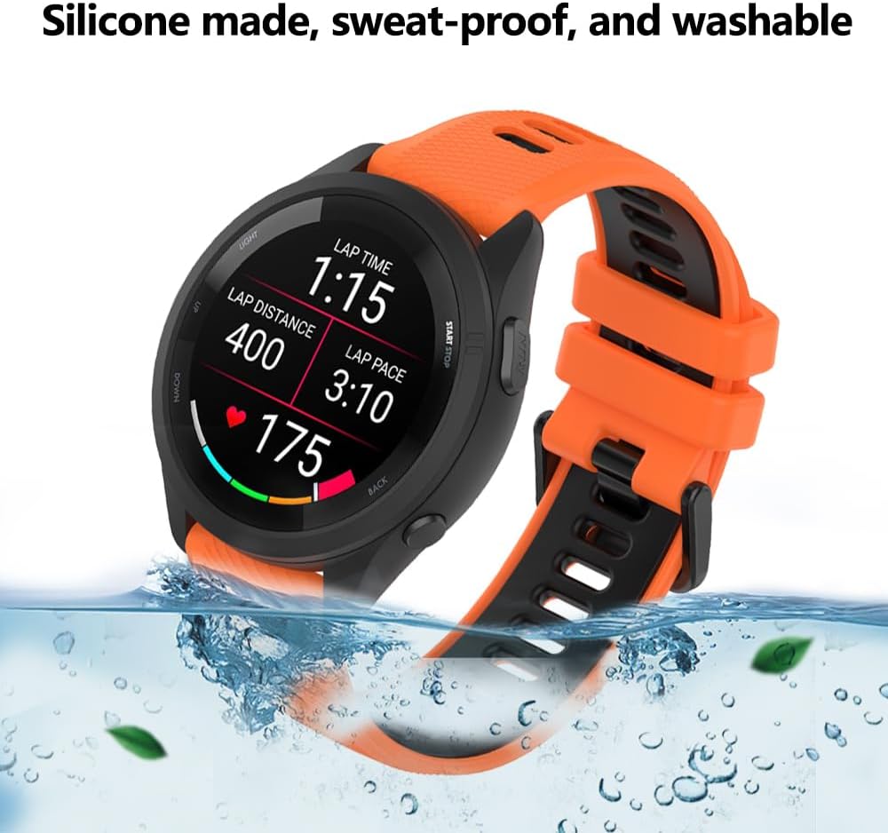 Thumbnail 5 de FiiMoo 20mm Silicone Strap for Garmin Venu 2 Plus/Venu Sq 2/Forerunner 165 (adjustable replacement band)
