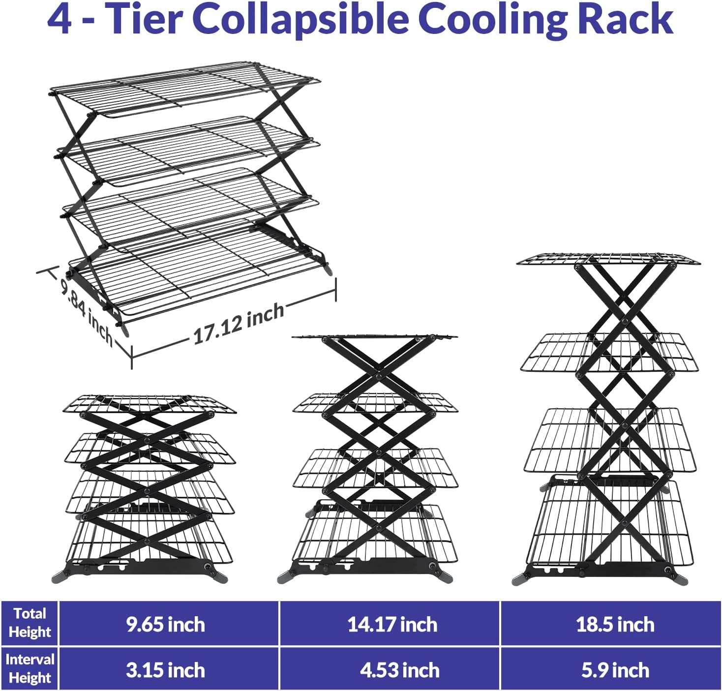 Thumbnail 1 de Geesta Collapsible Cooling Rack 4-Tier 🍪