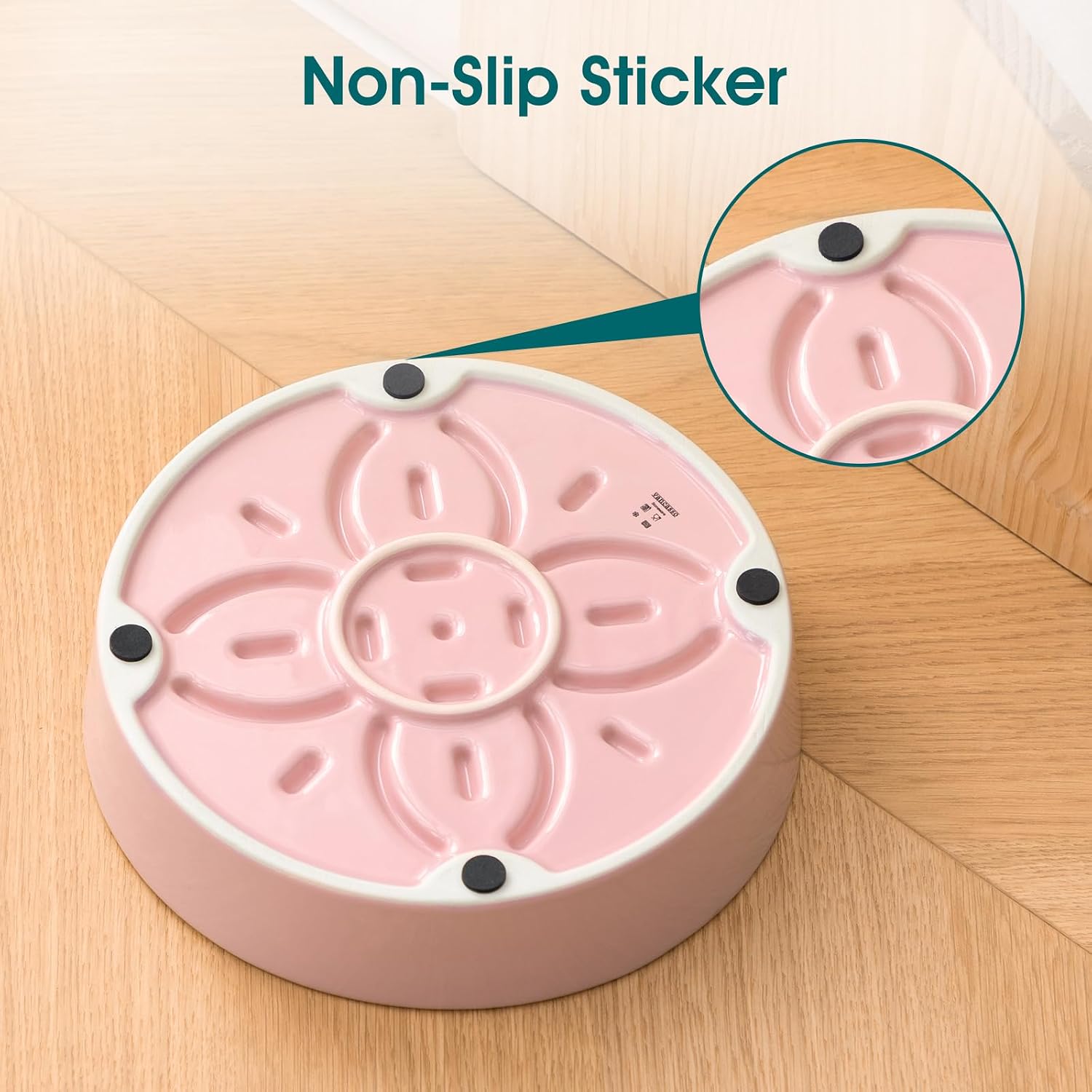 Detalle 2 de Hundenapf Keramik von vancasso (MSGW) Slow-Feeder: Puzzle-Blumenlabyrinth in Pink, 1,5 Tassen