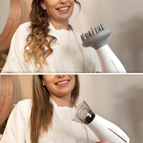 Detalle de Cecotec Asciugacapelli da Viaggio Pieghevole IoniCare Power&Go Heaven – 2000W, con Anello, Diffusore e Concentratore