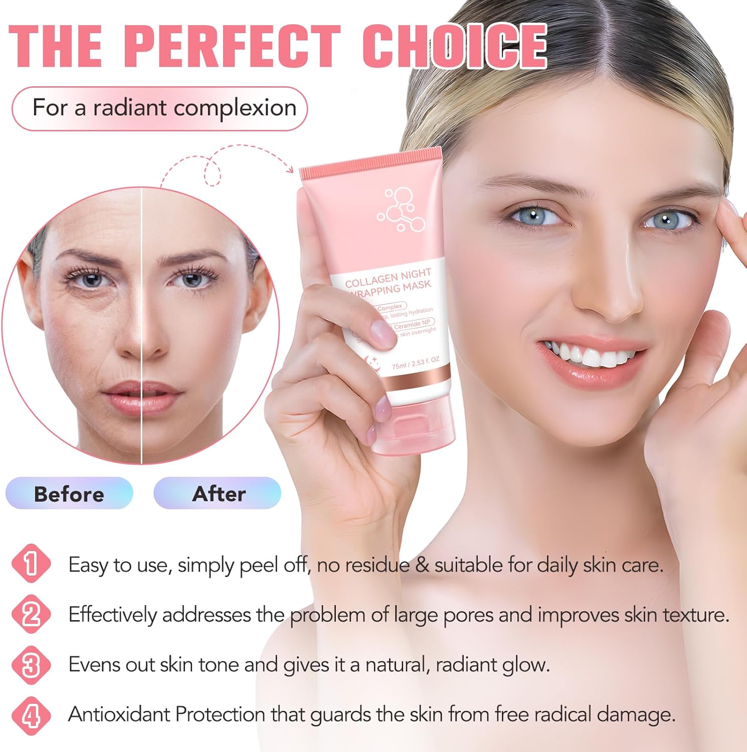 Thumbnail 6 de Masque Collagène de nuit Korean Masque au collagène visage (Bio Mask Collagen Real Deep Mask) – 75 ml