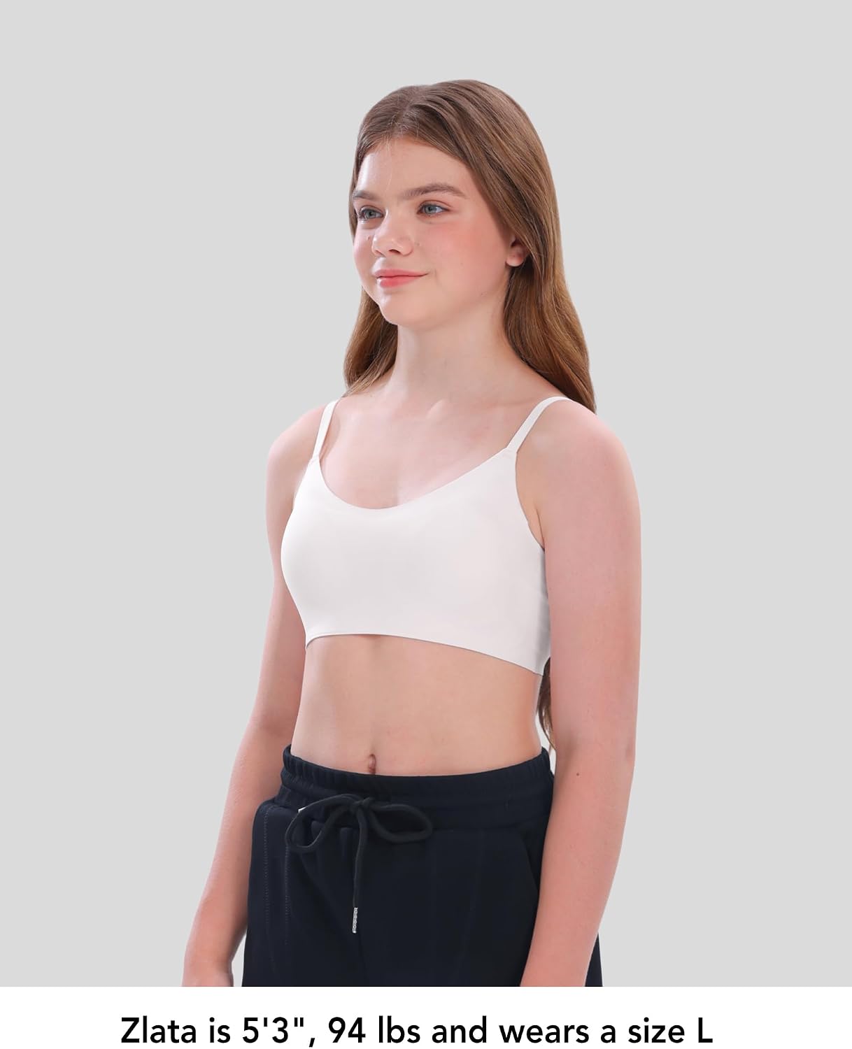 Detalle de SALIA GIRL Training Bras for Girls with Soft Fixed Padding and Seamless Comfort