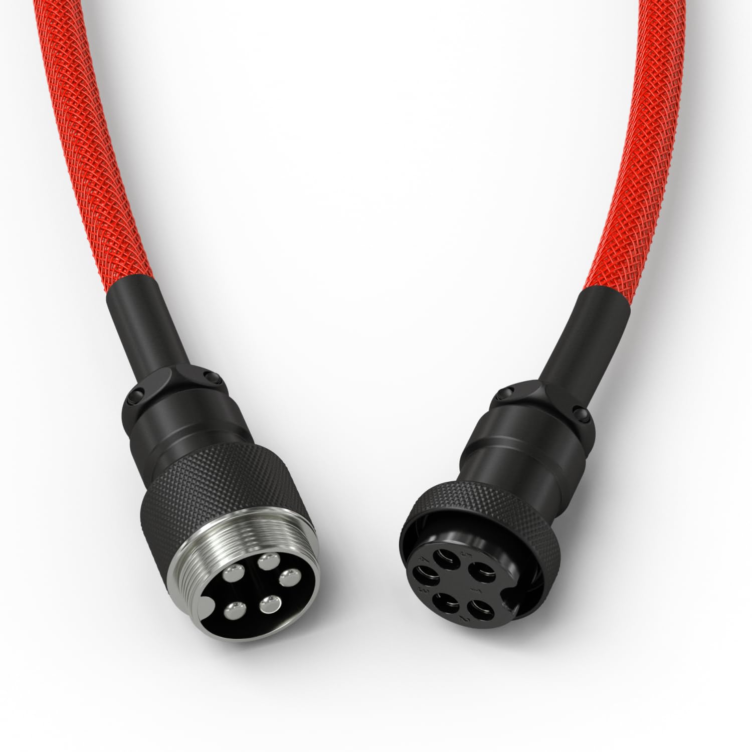 Detalle de GLORIOUS GLO-KB-ACC-CBL-COIL-CRED Coiled USB-C Keyboard Cable, Red