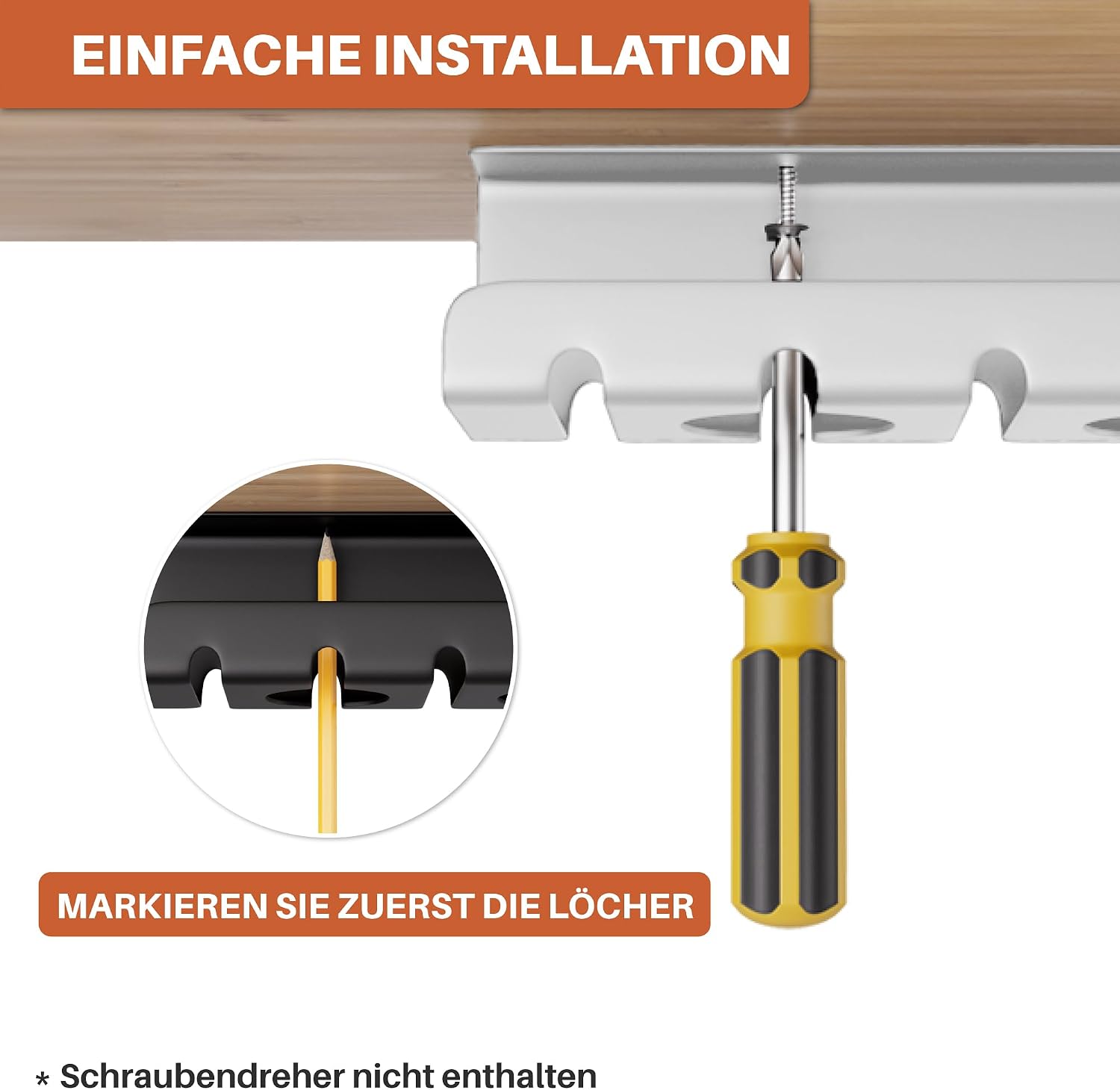 Thumbnail 5 de 2er Set Kabelmanagement Schreibtisch Weiß