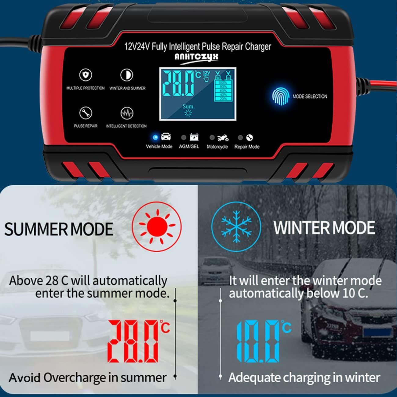 Thumbnail 4 de PROFIKLA 12V/24V 8A smart battery charger for car 🔋