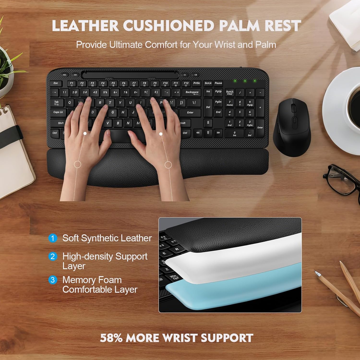 Detalle de Wave Keys Wireless Keyboard Mouse Combo
