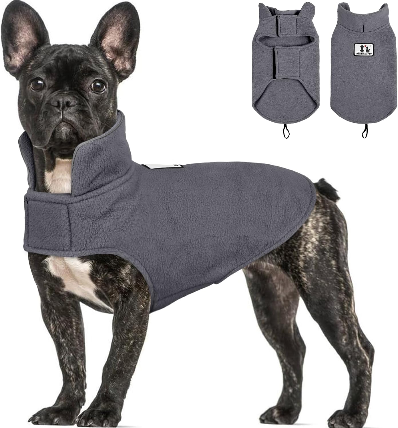 Detalle de DENTRUN Reversible Dog Coat, 100% Polyester