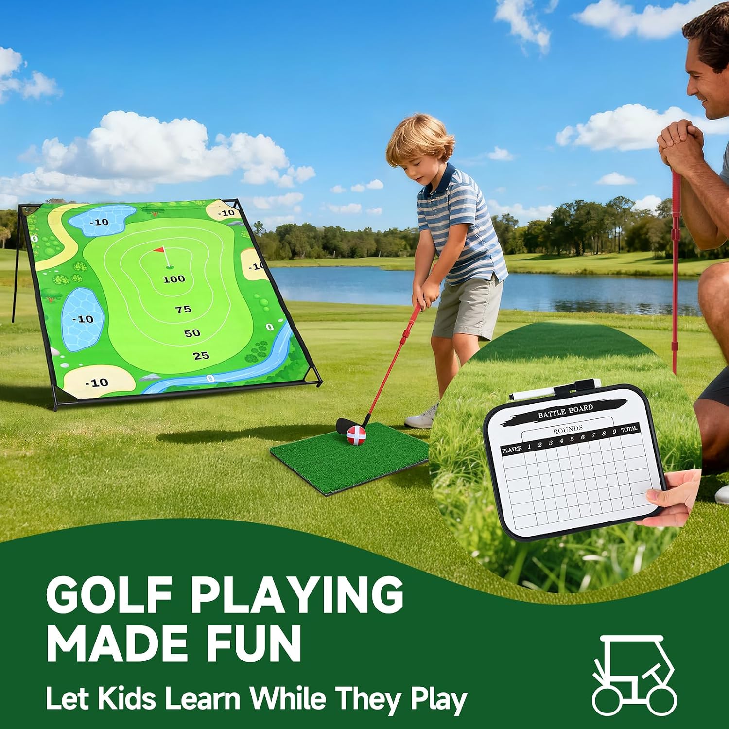 Thumbnail 5 de Sturdum Golf Chipping Game Set, 6x6ft