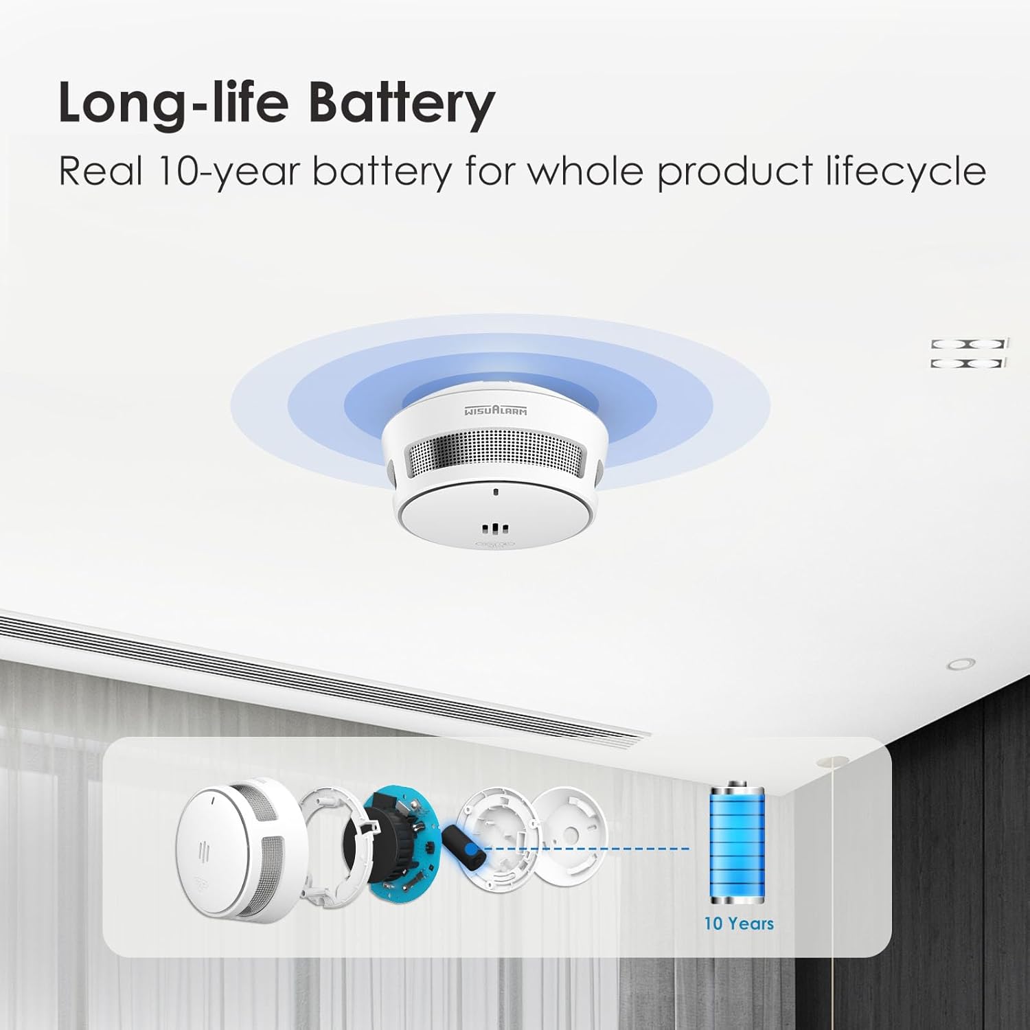 Thumbnail 6 de Détecteurs de fumée interconnectés 3‑pack 10 ans