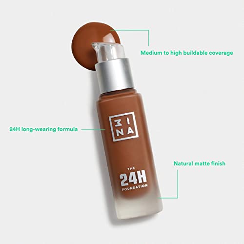 Thumbnail 3 de 3INA The 24h Foundation 609, fond de teint rose