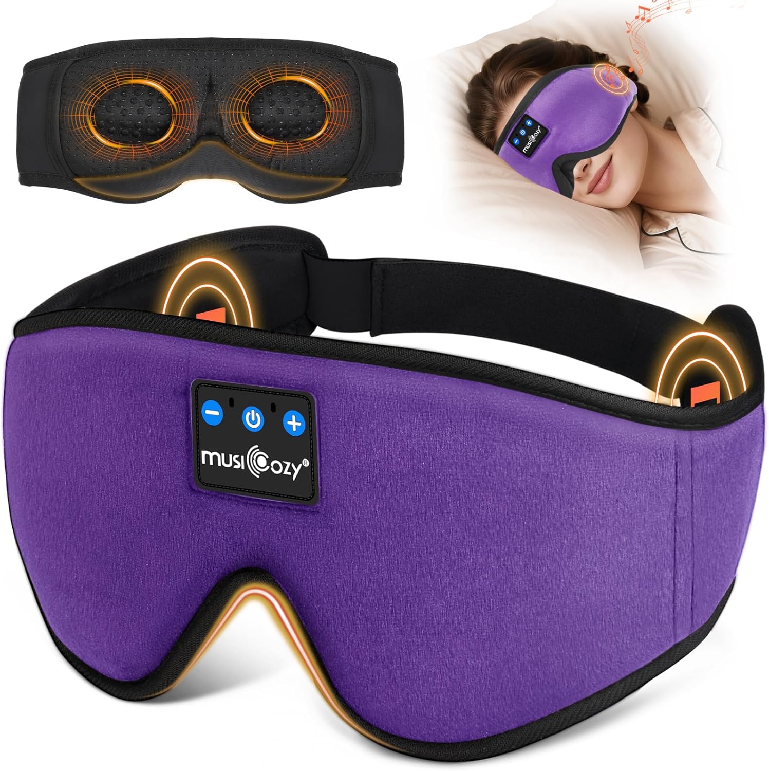 Detalle de MUSICOZY 3D Bluetooth Sleep Mask 16H