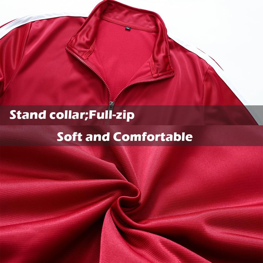 Detalle 2 de GXAMOY Men's Two-Piece Polyester Tracksuit with Full-Zip Jacket