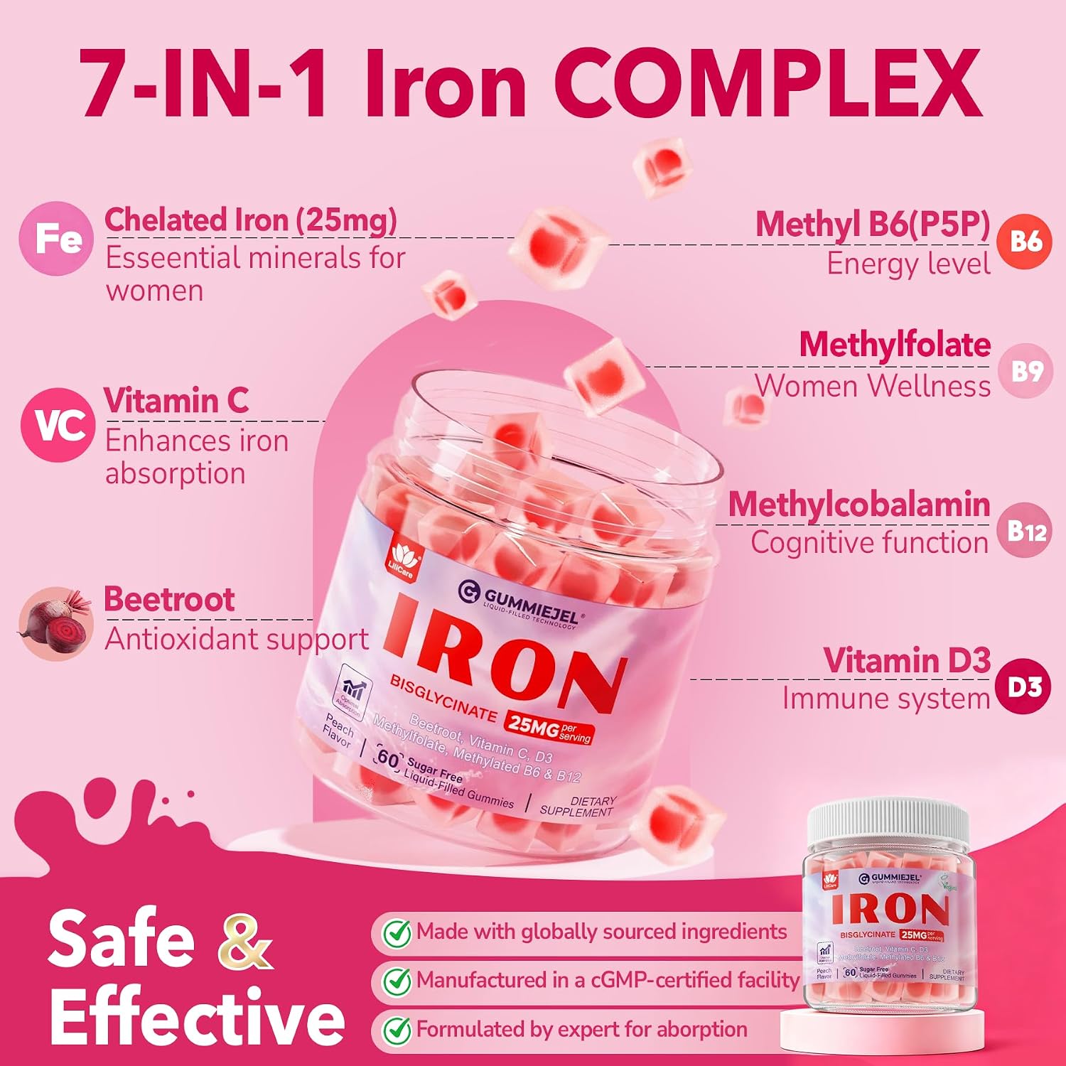 Detalle 2 de Iron Gummies 25 mg