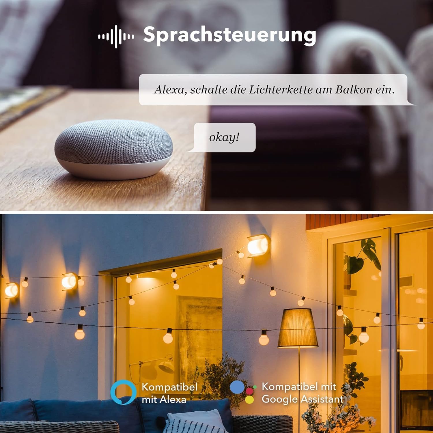 Thumbnail 6 de HBN 4er WLAN-Steckdose Outdoor 16A – IP44, App-Steuerung, Sprachsteuerung