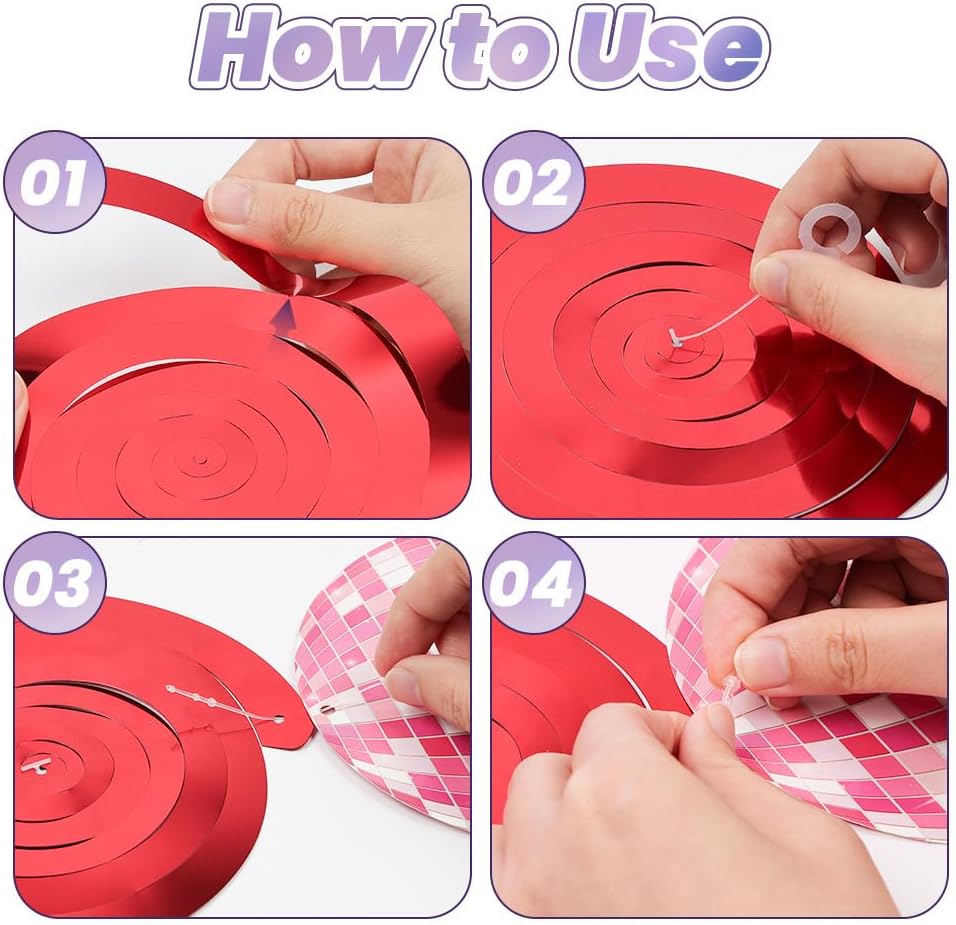 Thumbnail 3 de OFFCUP 12pcs Décorations Disco 60 cm