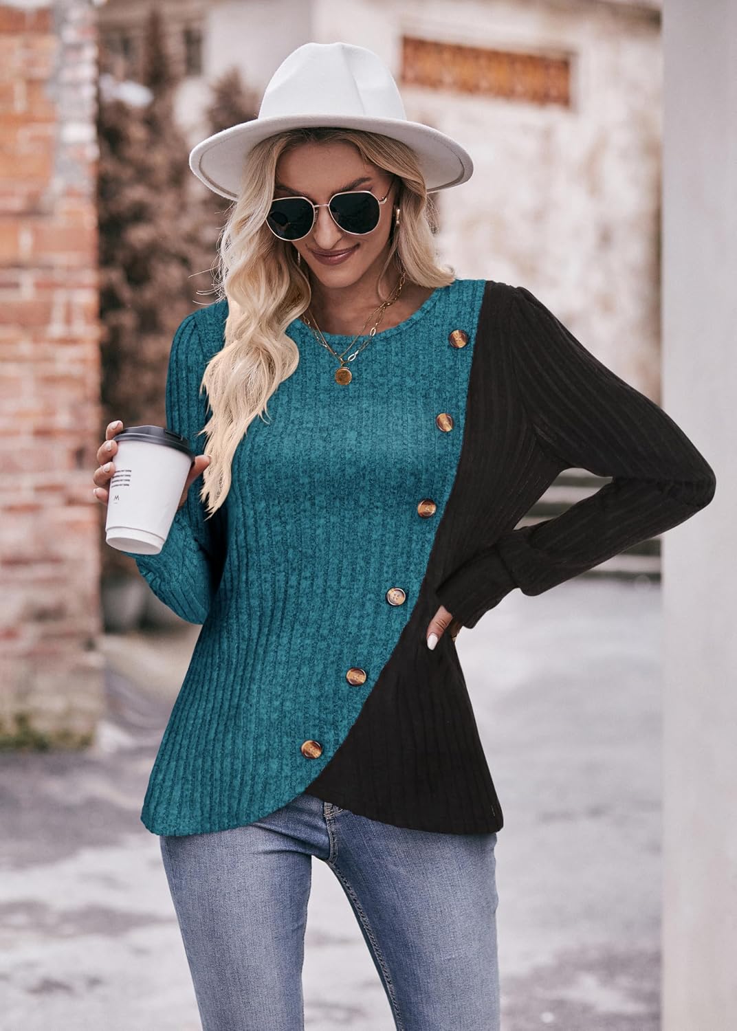 Thumbnail 3 de Flikity ladies jumpers crew neck 10% elastane