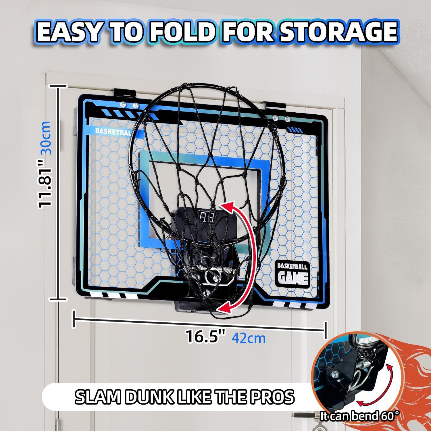 Thumbnail 1 de Indoor basketball hoop for kids with LED