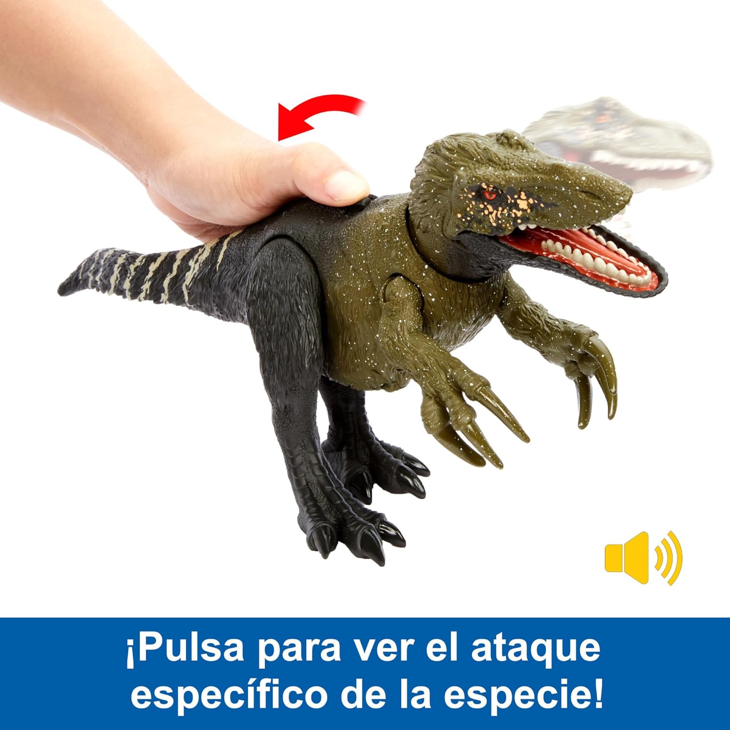Detalle de Mattel Jurassic World Orkoraptor Dinosaurio de Juguete con Sonidos 🦖