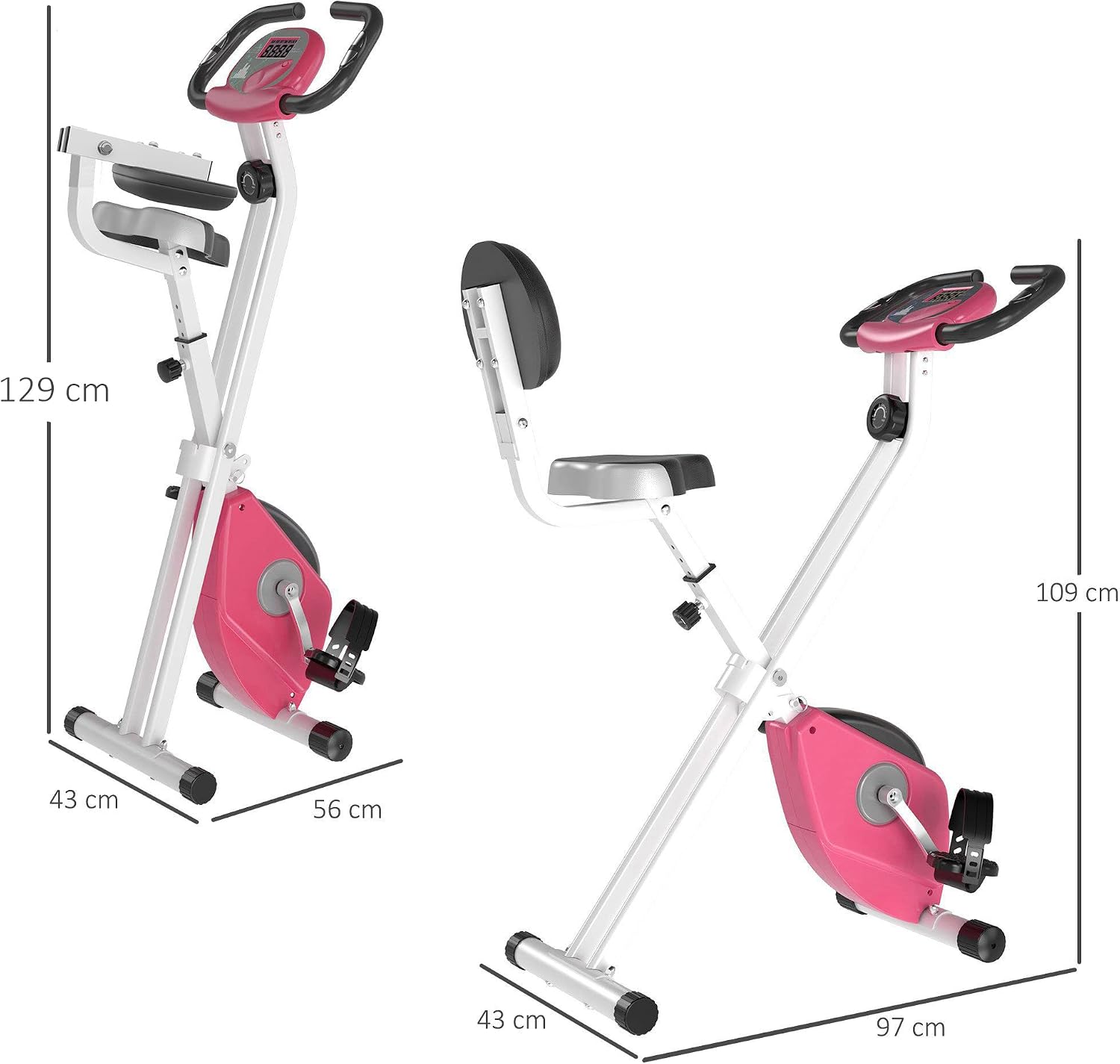 Thumbnail 5 de HOMCOM Bicicleta Estática Plegable con Respaldo 110 kg
