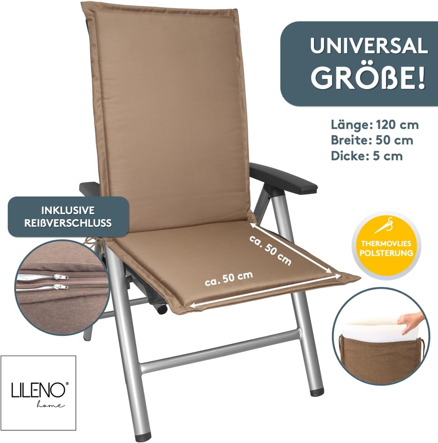Detalle 2 de LILENO HOME Cojín silla jardín juego 2