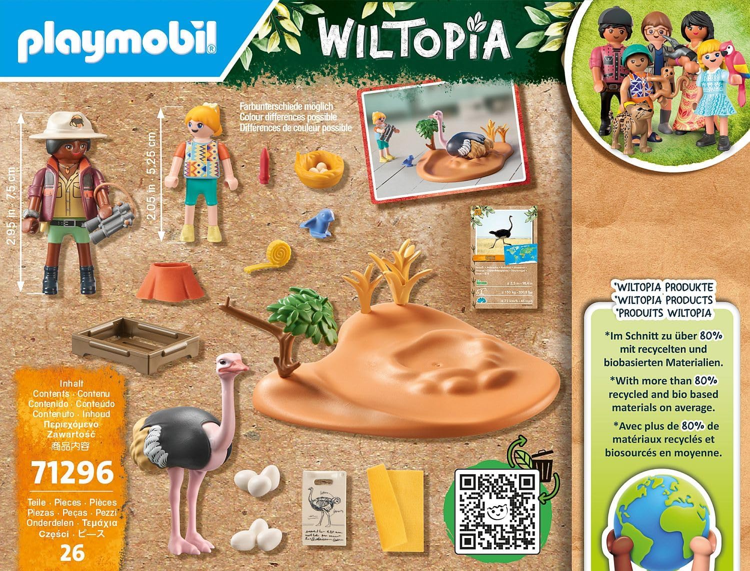 Thumbnail 4 de PLAYMOBIL Wiltopia 71296 Nido di Struzzo e custodi – Set di 26 pezzi