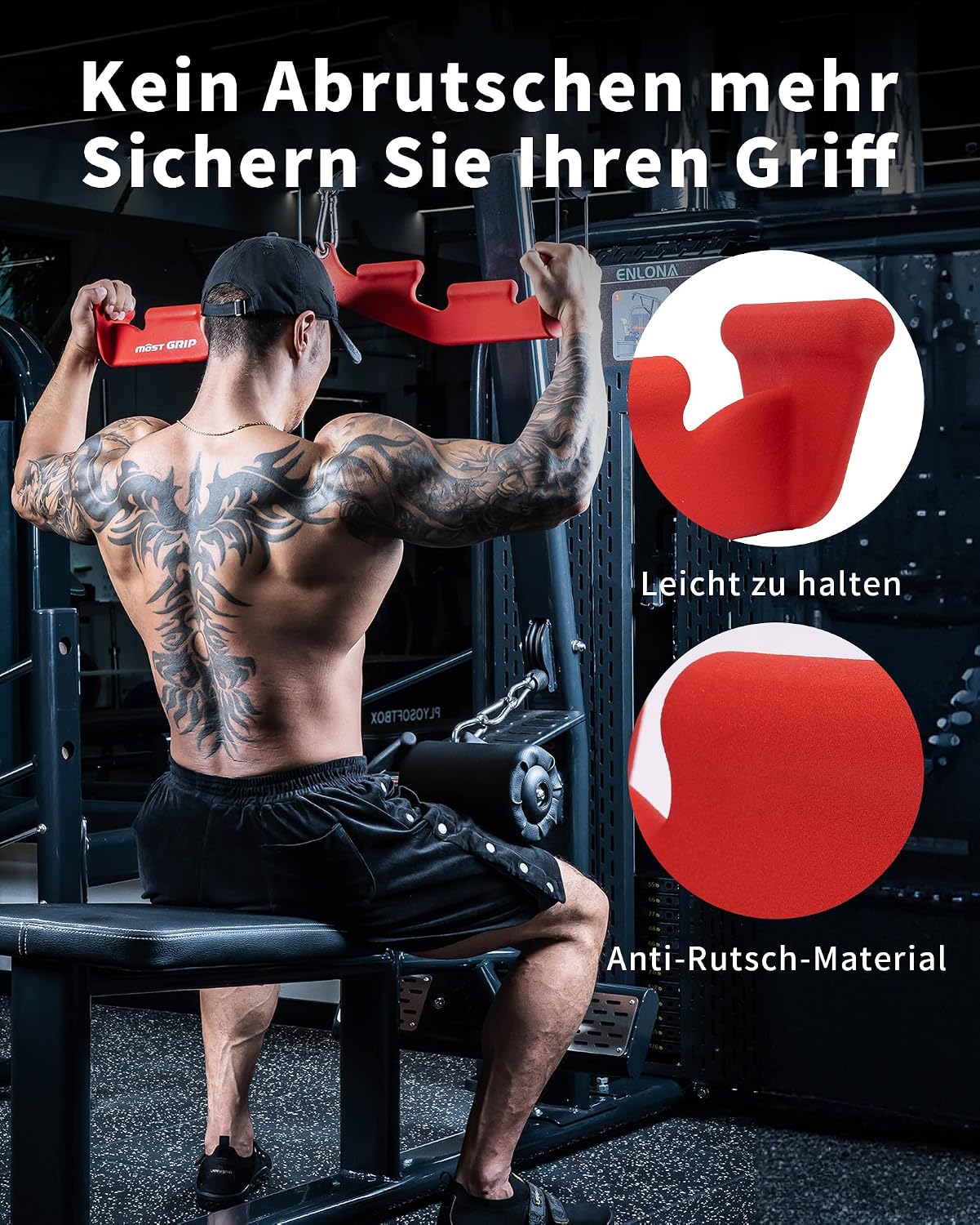 Thumbnail 3 de Latzugstange 6 ergonomische Griffe für Latzug