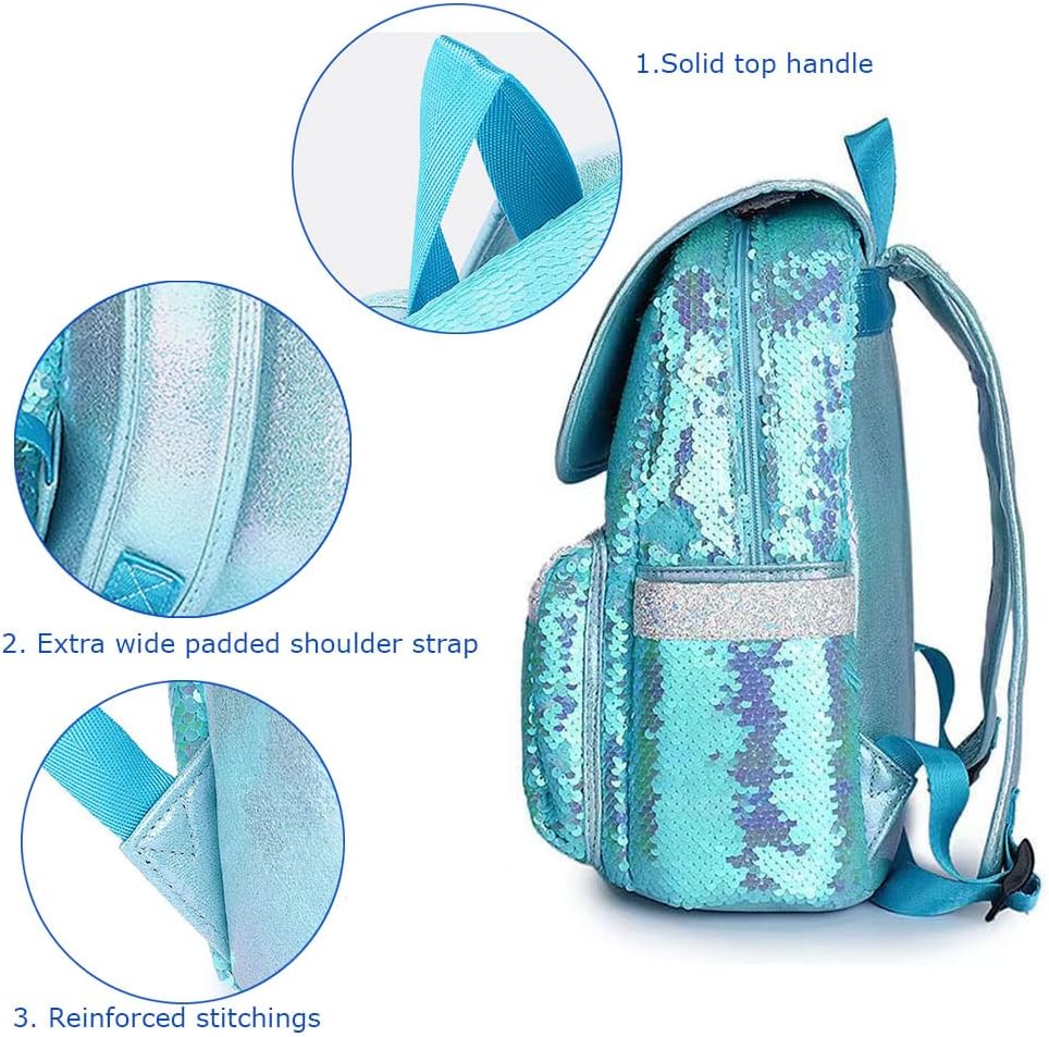 Thumbnail 2 de Zocnuio Sequin Star Heart Backpack for Girls – Glittery, Lightweight Daypack