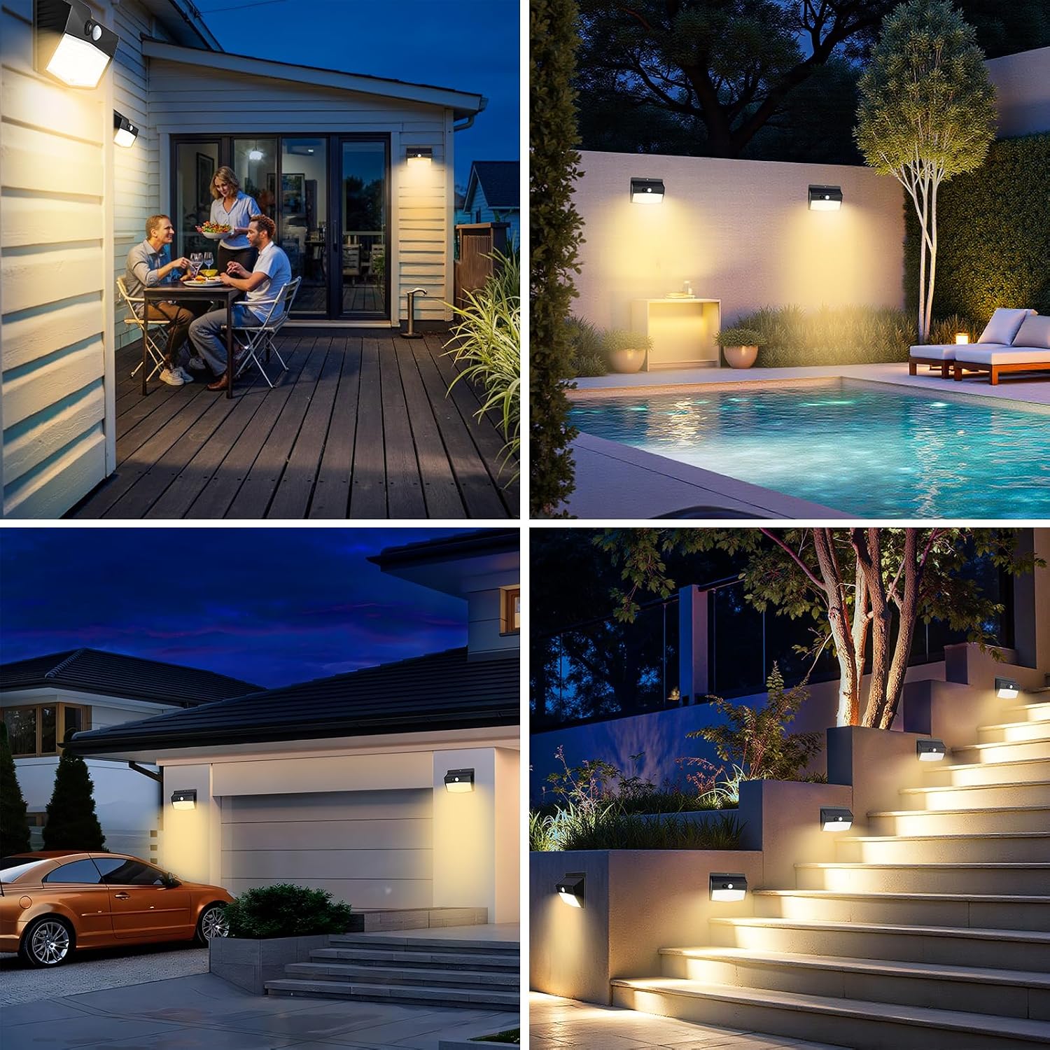 Thumbnail 4 de nipify Solarlampen für Außen mit Bewegungsmelder – 3 Modi, 168 LEDs, IP65, 2er-Set