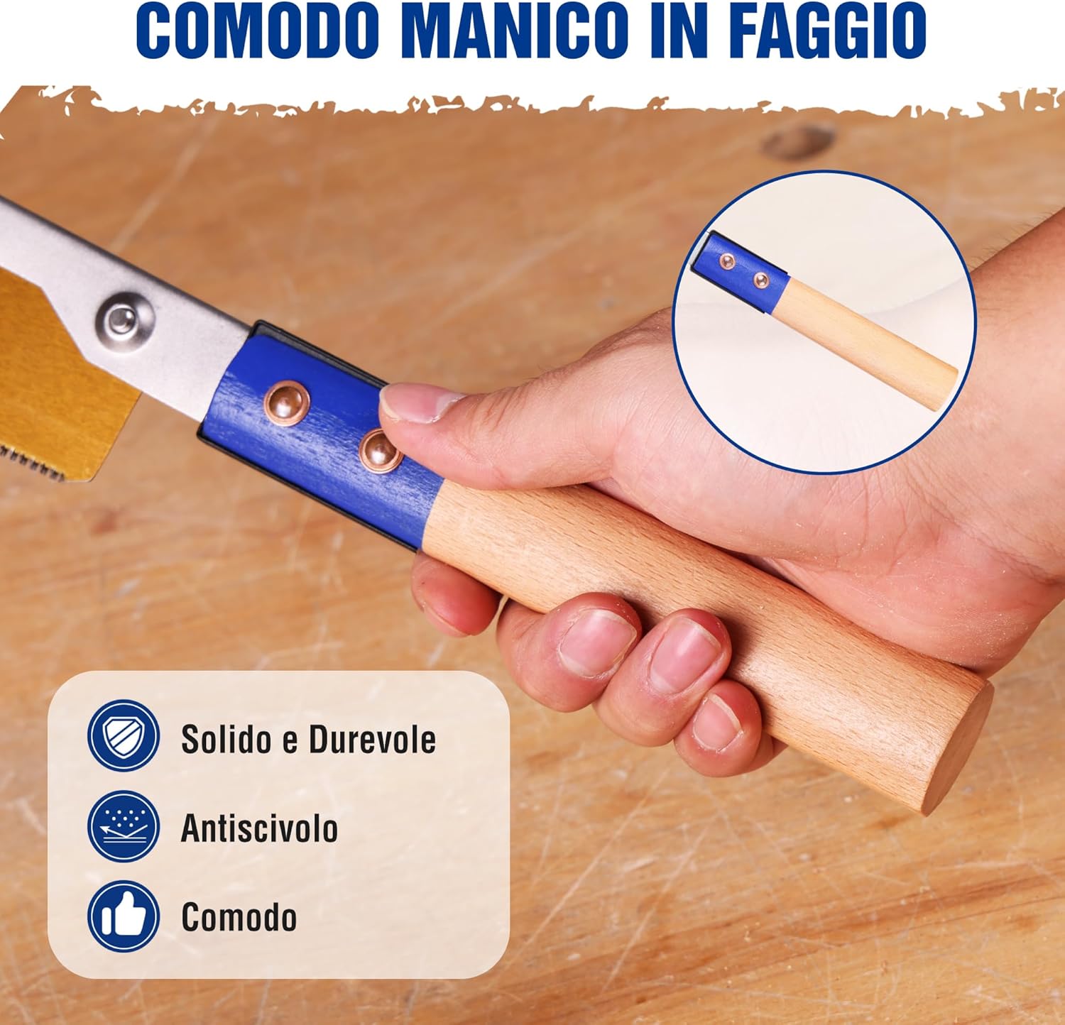 Thumbnail 4 de WORKPRO Sega Giapponese per Legno da 345 mm, lama SK5 0,45 mm e taglio fine 23TPI