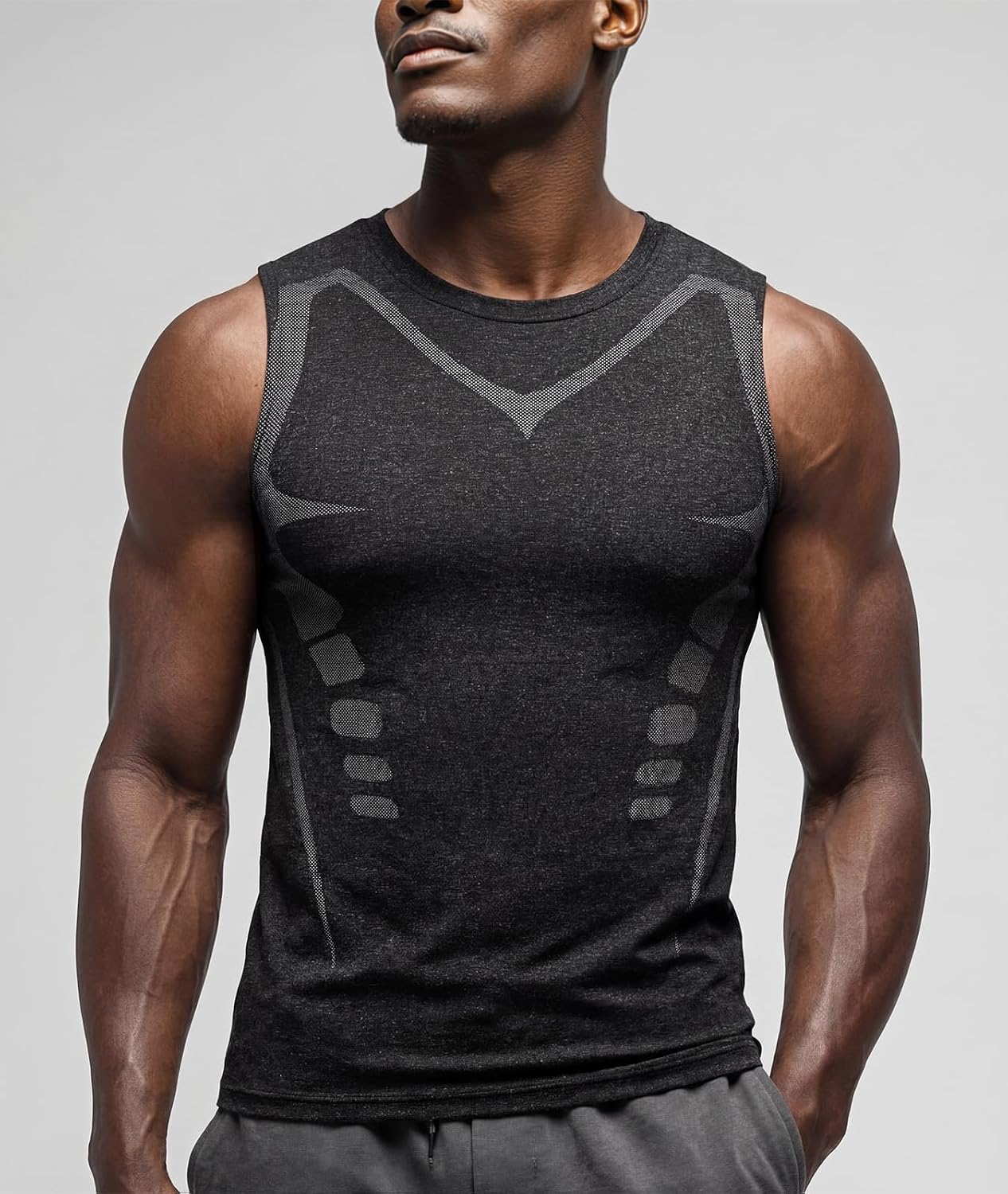 Detalle de JZCreater Men's Tank Top, Spandex Blend