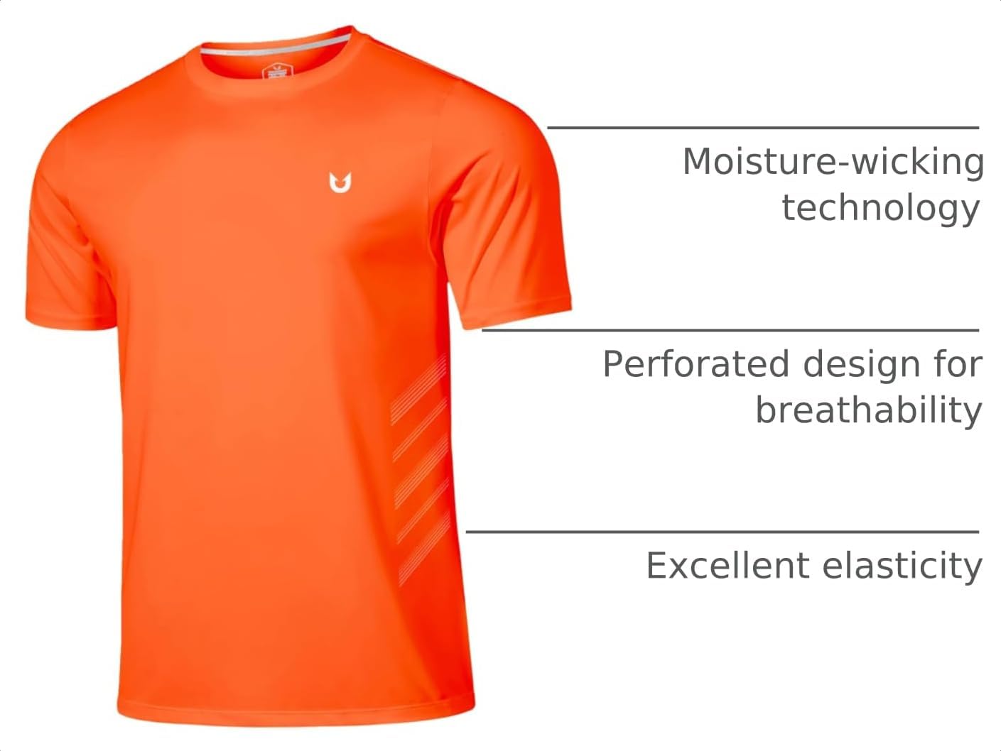 Detalle de NORTHYARD Men's Workout Athletic Shirt: Quick-Dry, Breathable Short-Sleeve Tee
